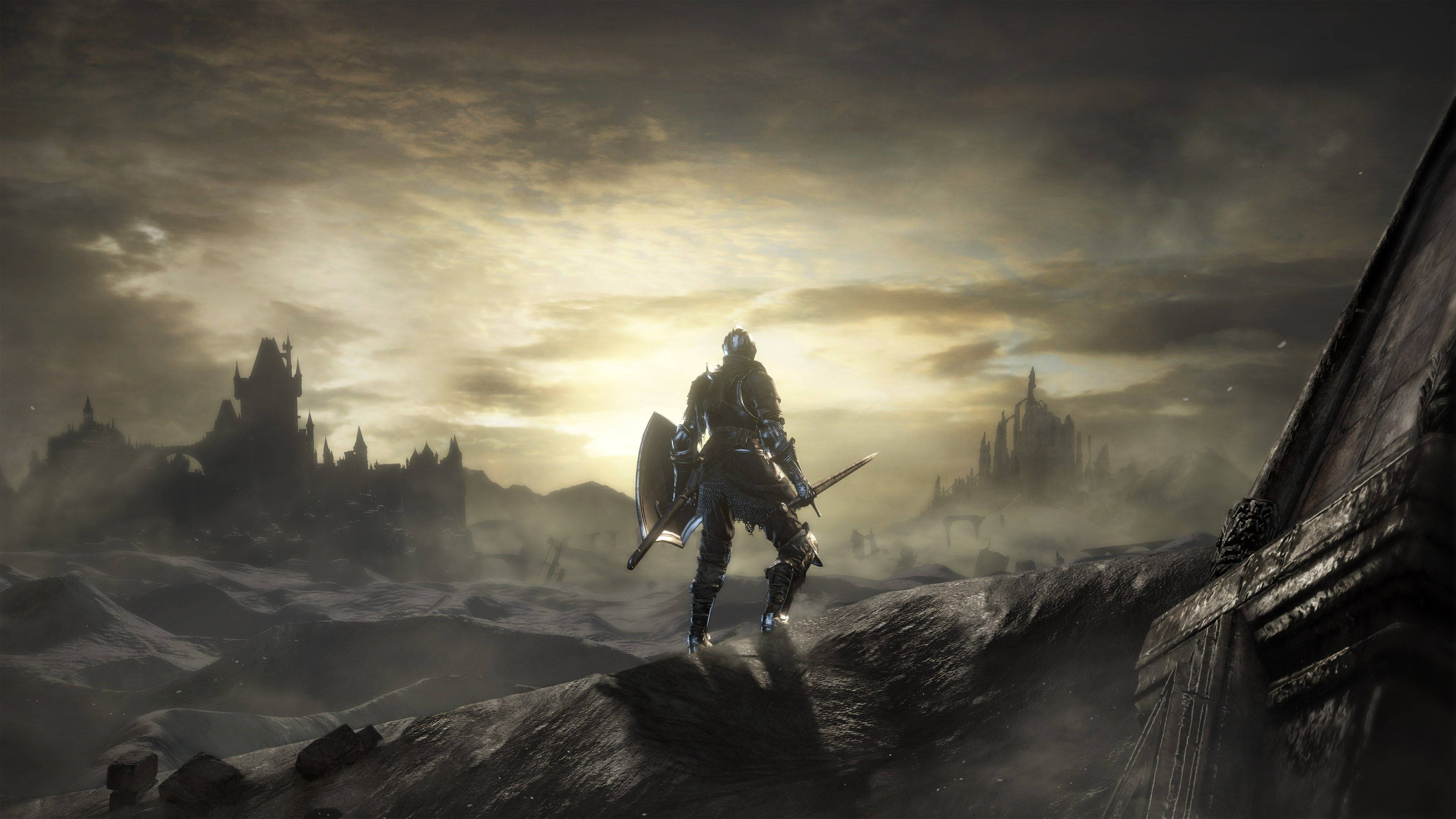 3840x2160 Download The Ashen Knight rises to take on the horrors of Dark Souls 3 Wallpaper