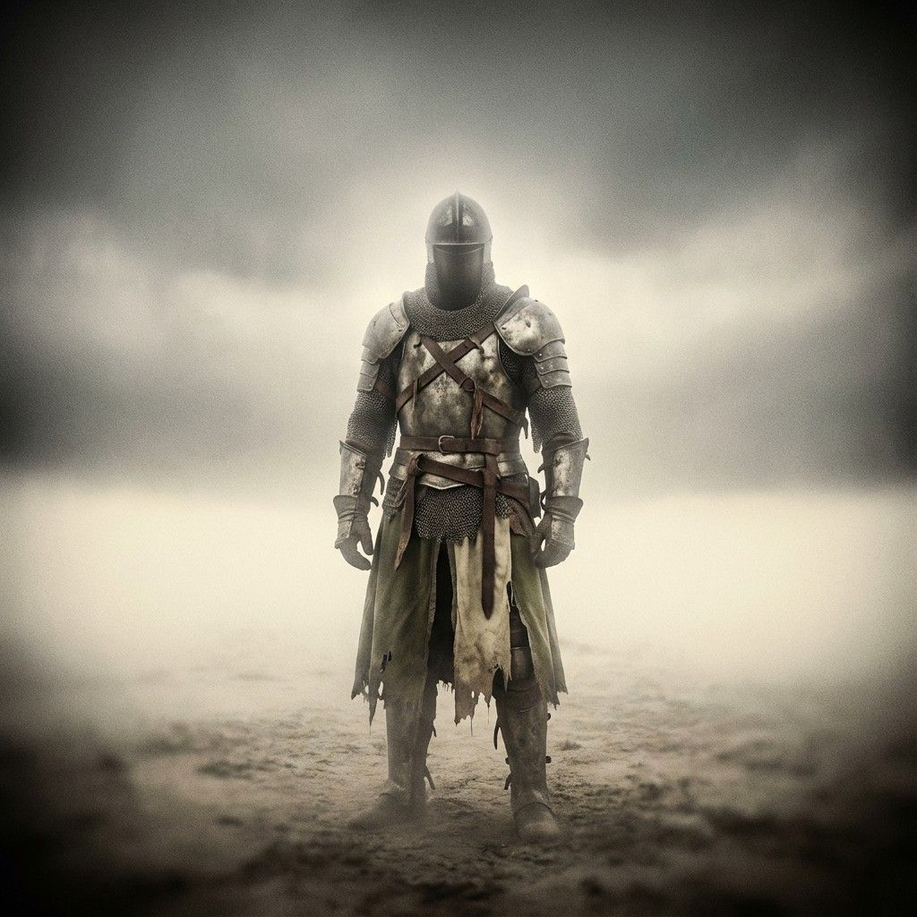 1024x1024 Download Lone Warrior Stands Image, Knight, Soldier