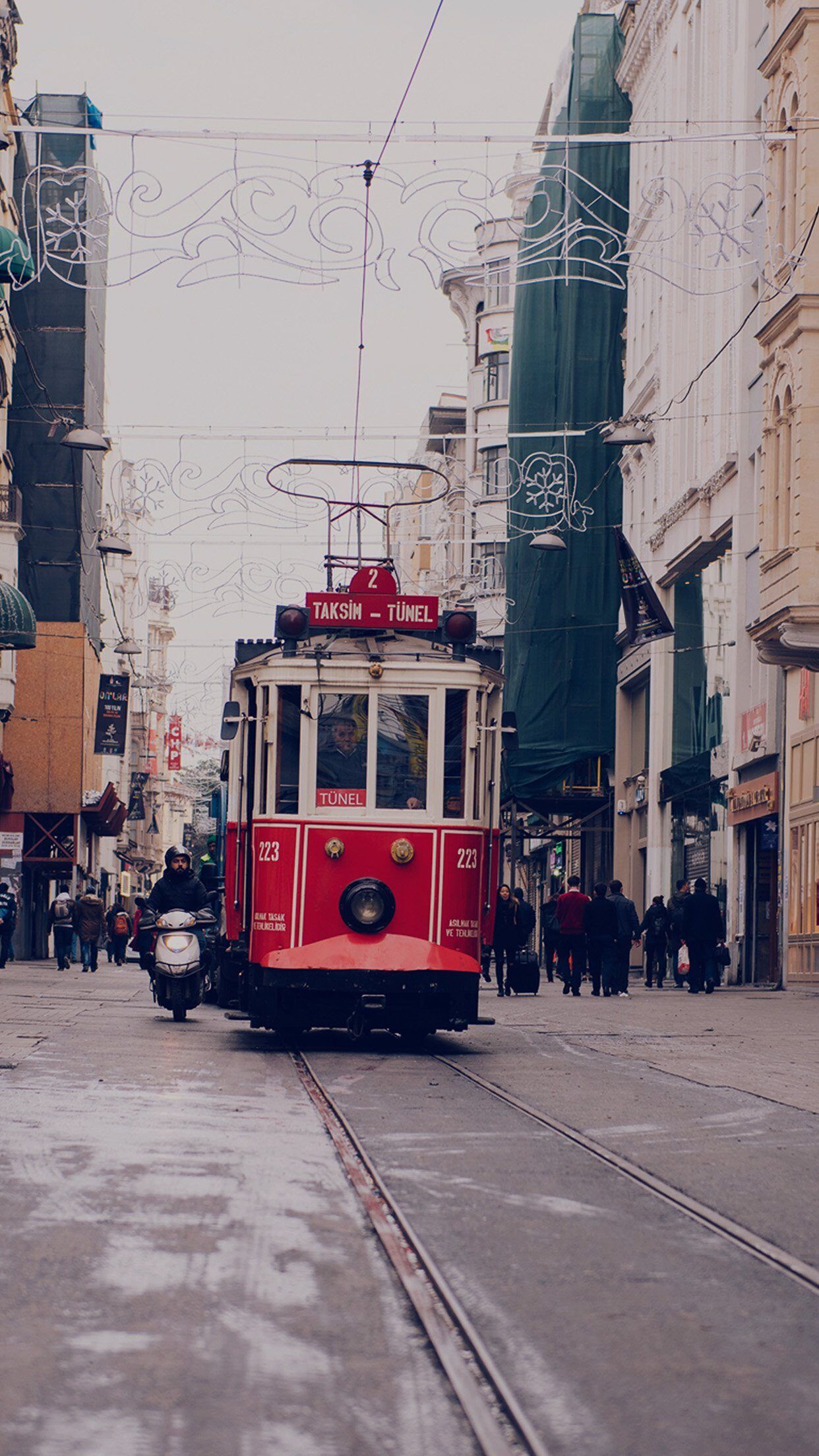 1242x2208 Public Transit Streetcar City Travel Dark iPhone Wallpaper