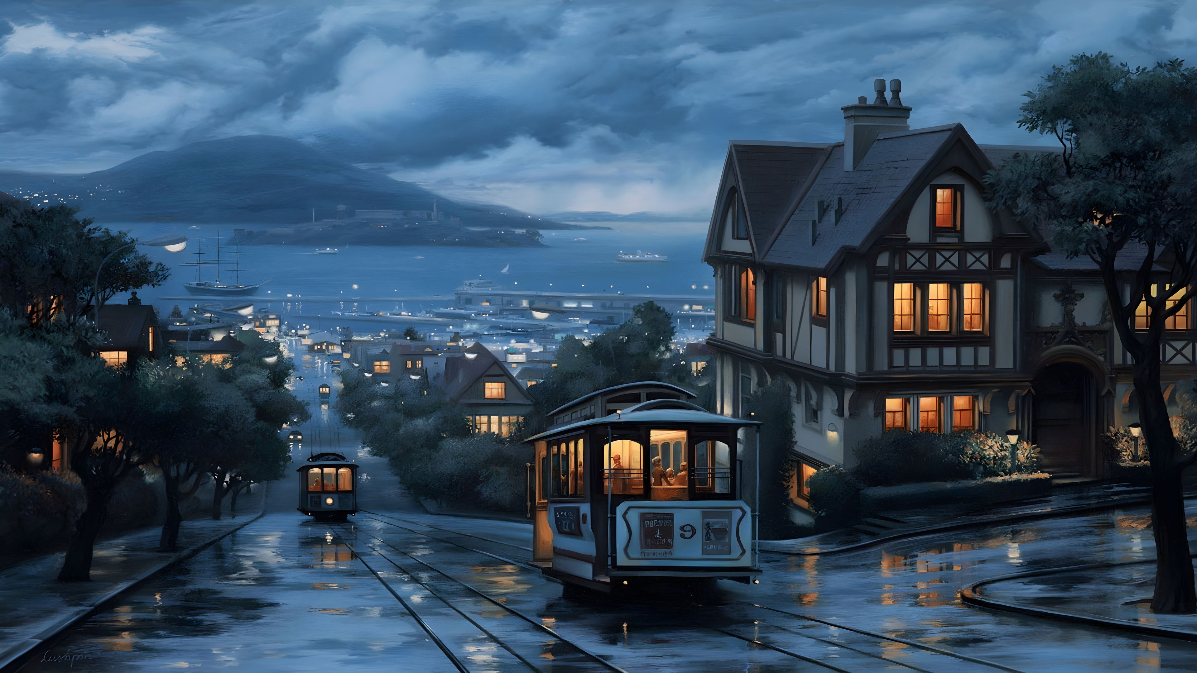 3840x2160 Tram Wallpaper