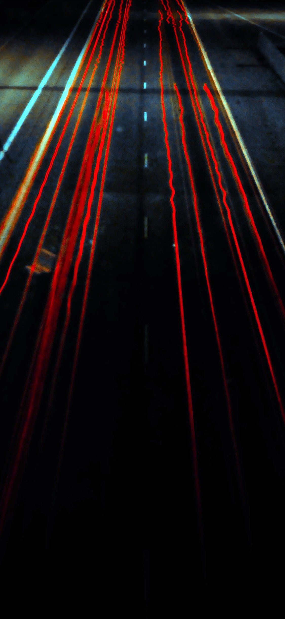1125x2436 Street Car Light Dark Red iPhone Wallpaper
