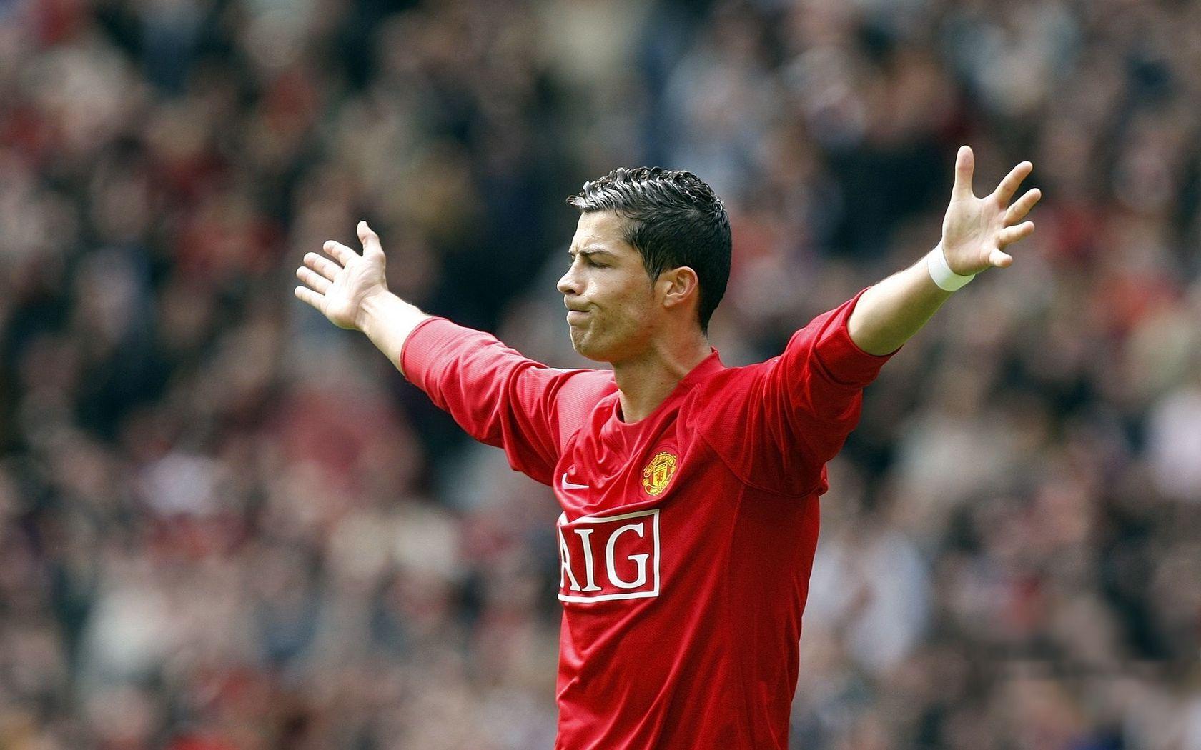 1680x1050 Cristiano Ronaldo, Ronaldo, Manchester United, Footballer Celebration Man Utd HD Wallpaper