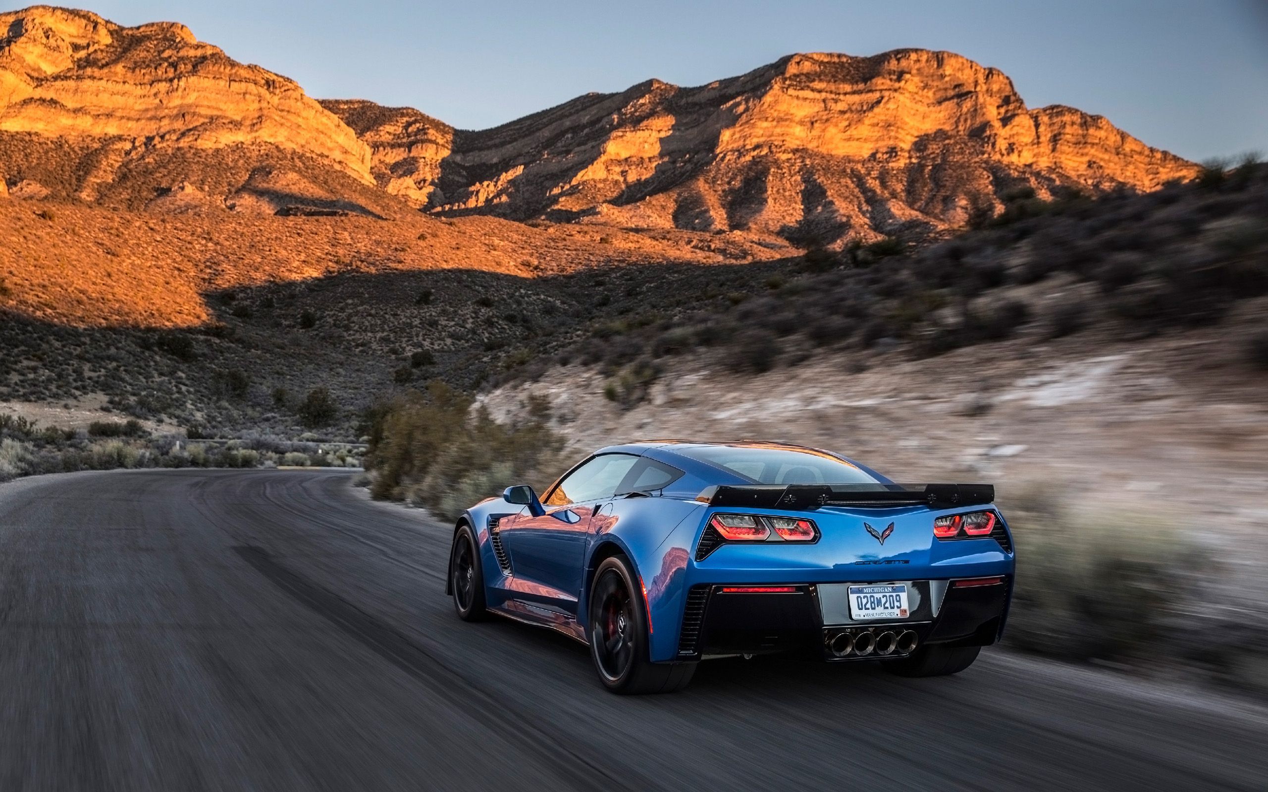 2560x1600 Blue Corvette Wallpaper