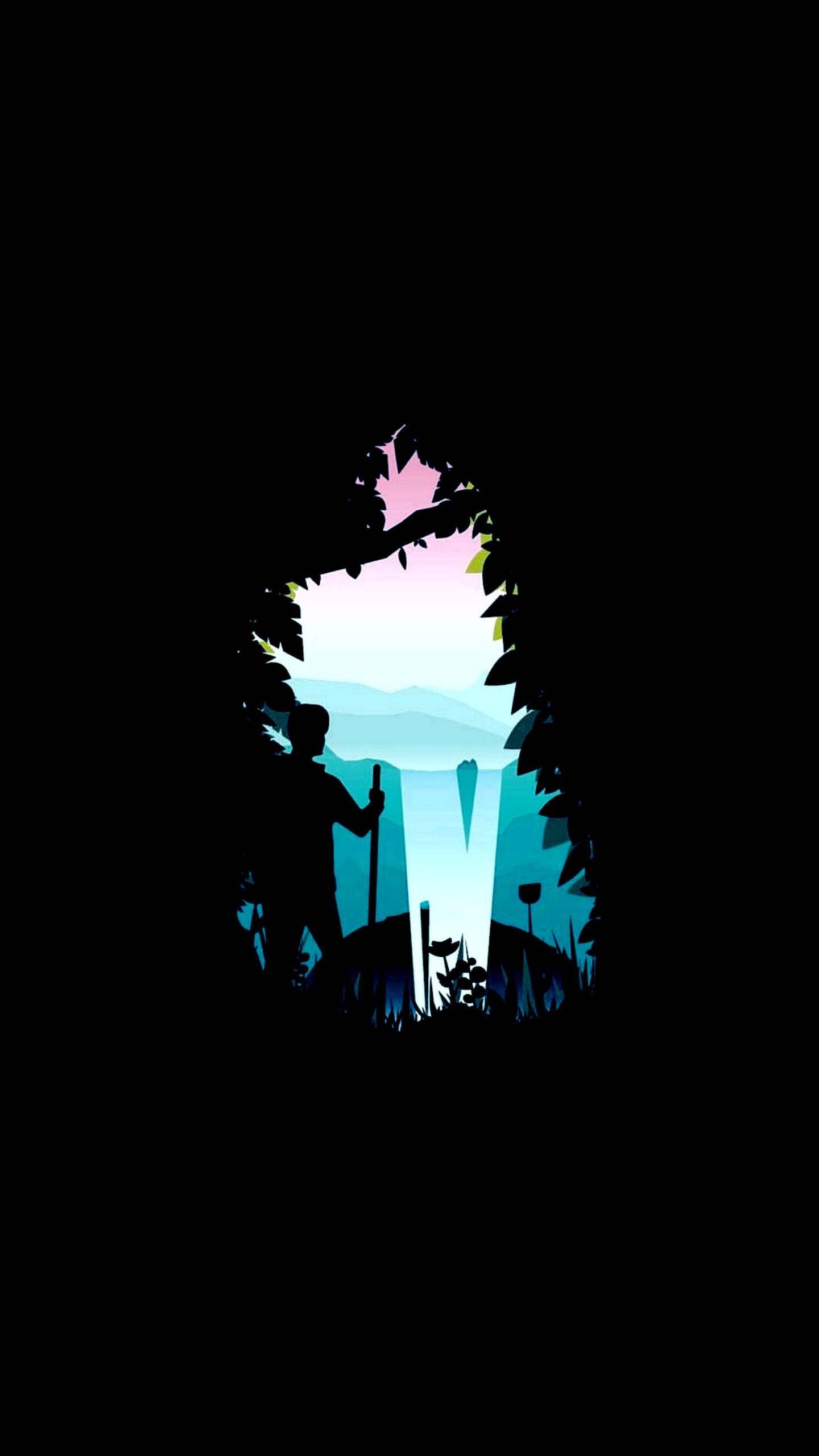 1440x2560 Download Forest Explorer iPhone X Amoled Wallpaper
