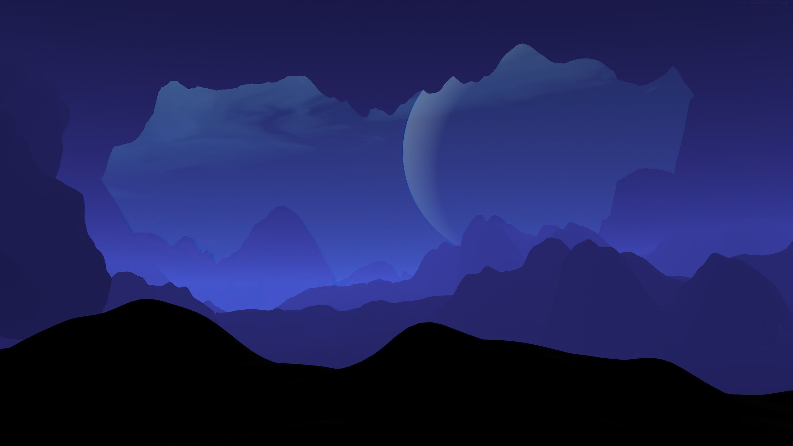 2560x1440 Blue Minimalist Alien Landscape 1440P Resolution , HD 4k Wallpaper, Image, Background, Photos and Picture