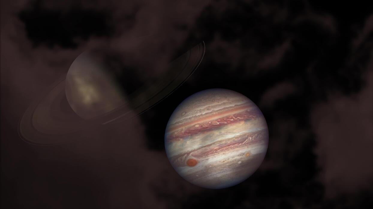 1244x700 Jupiter on the night sky Animation