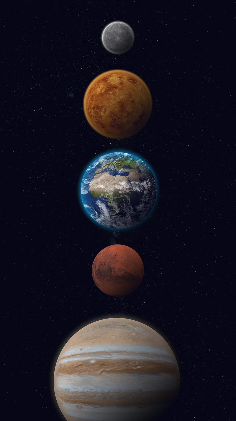 800x1422 Solar system, Earth, Joart, Jupiter, Mars, Mercury, Saturn, Venus, astronaut, HD phone wallpaper