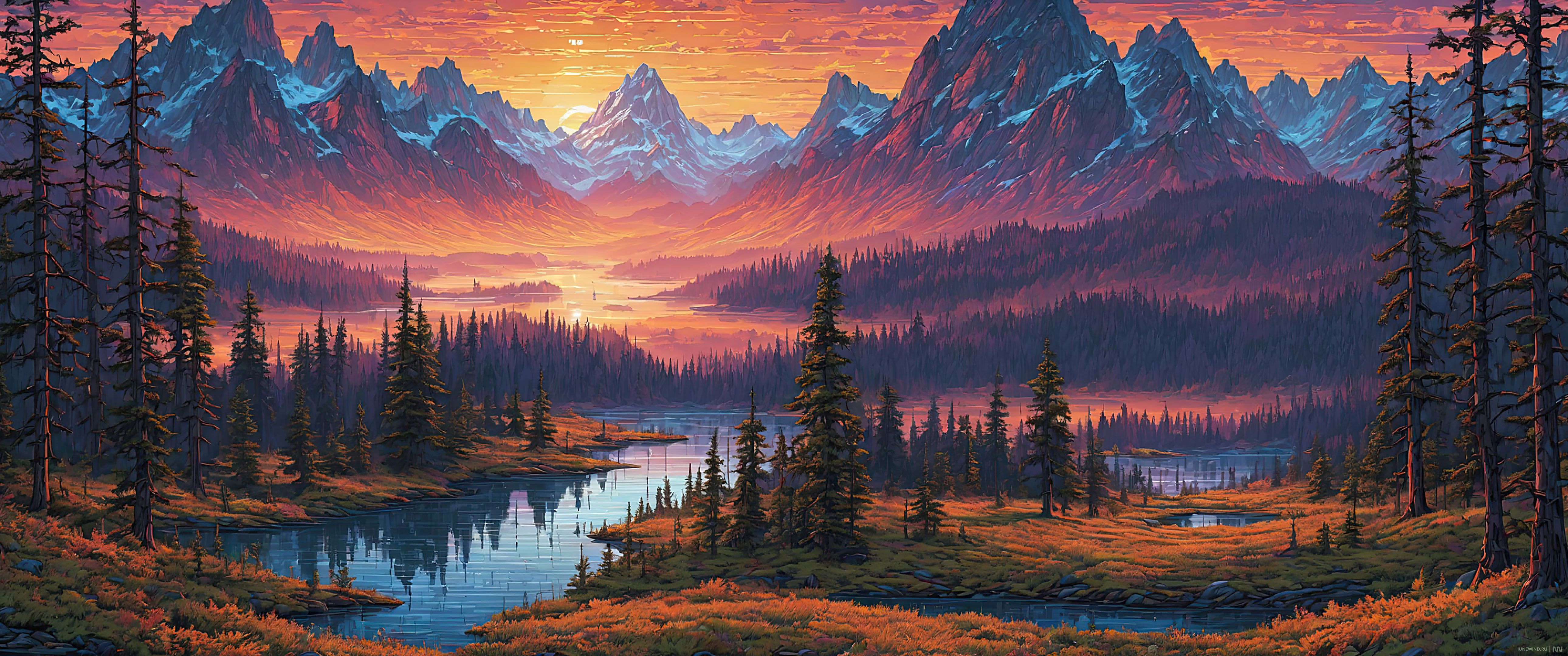 5160x2160 Pixel Nodric Lake