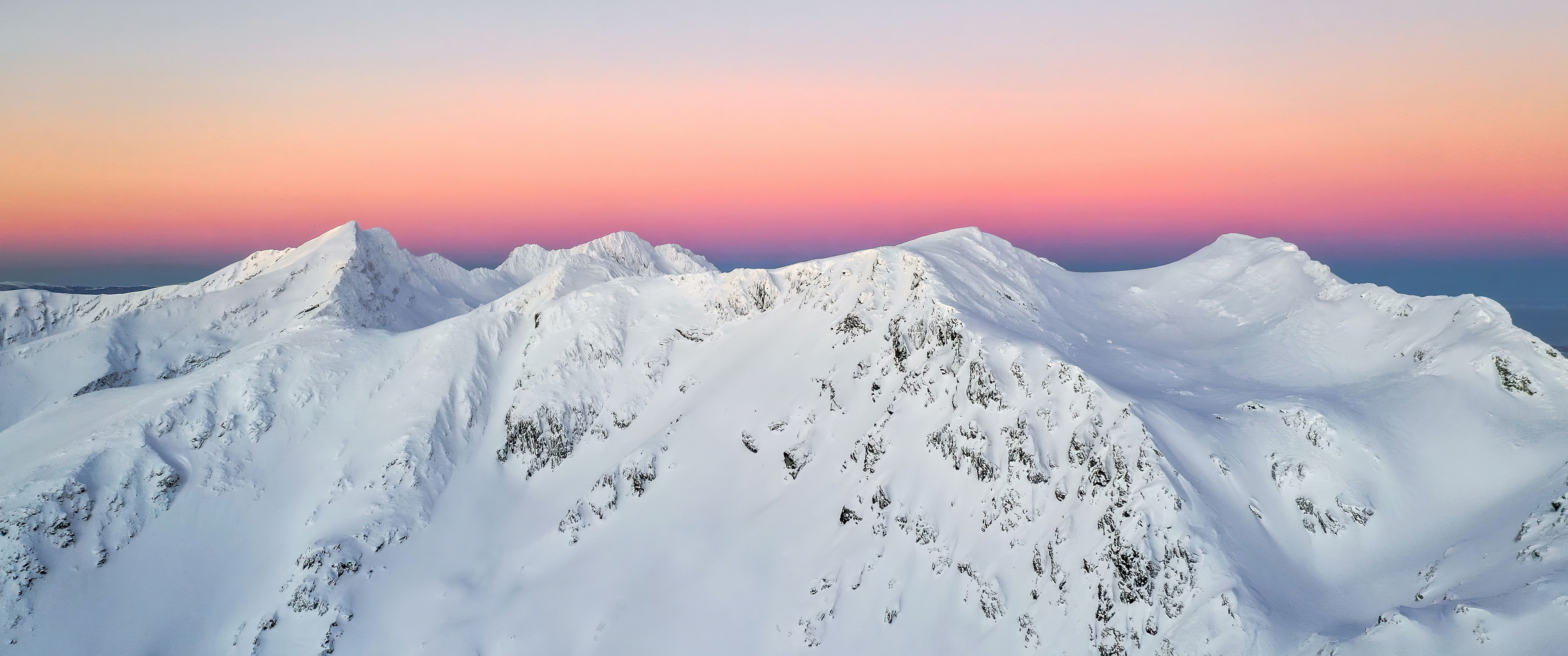 5160x2160 Snowy Mountain Sunset Wallpaper, HD Nature Wallpaper, 4k Wallpaper, Image, Background, Photos and Picture