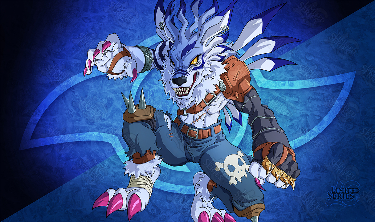 1217x720 Weregarurumon Playmat