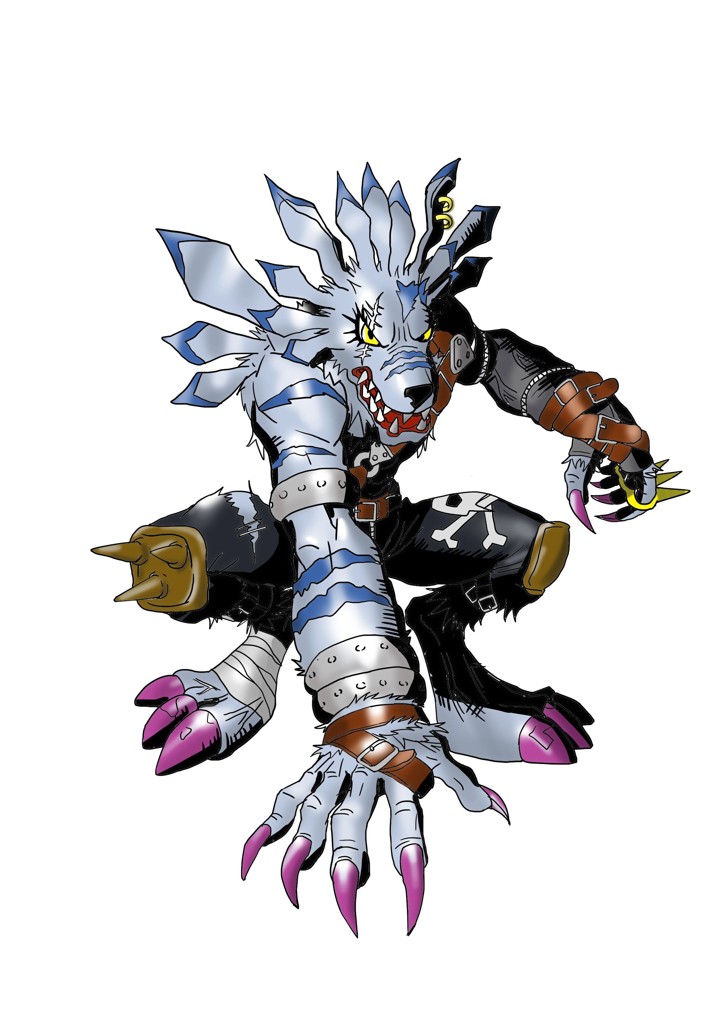 2480x3508 Weregarurumon wallpaper. Digimon render, Wolf digimon, Digimon weregarurumon