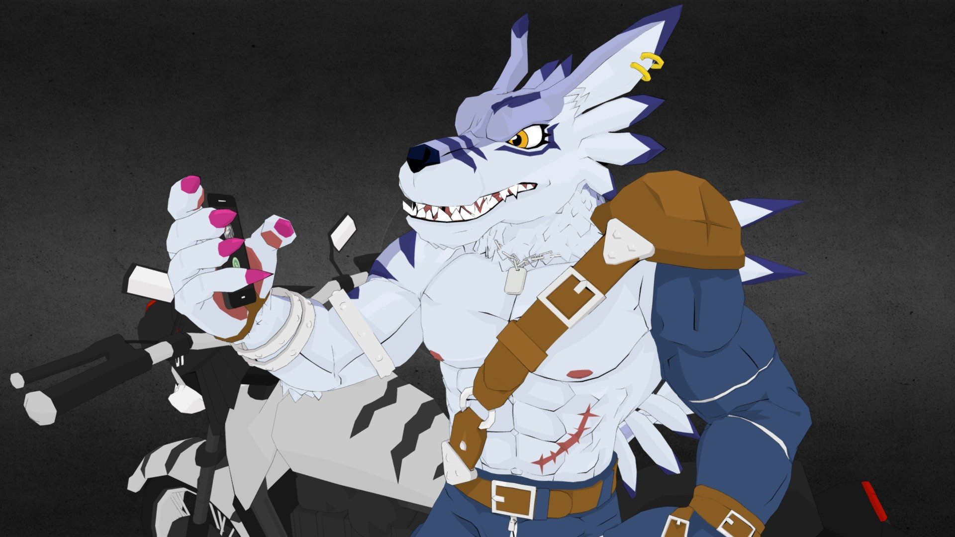 1920x1080 Weregarurumon V3 model by 金日比卓狼 [c893Da7]