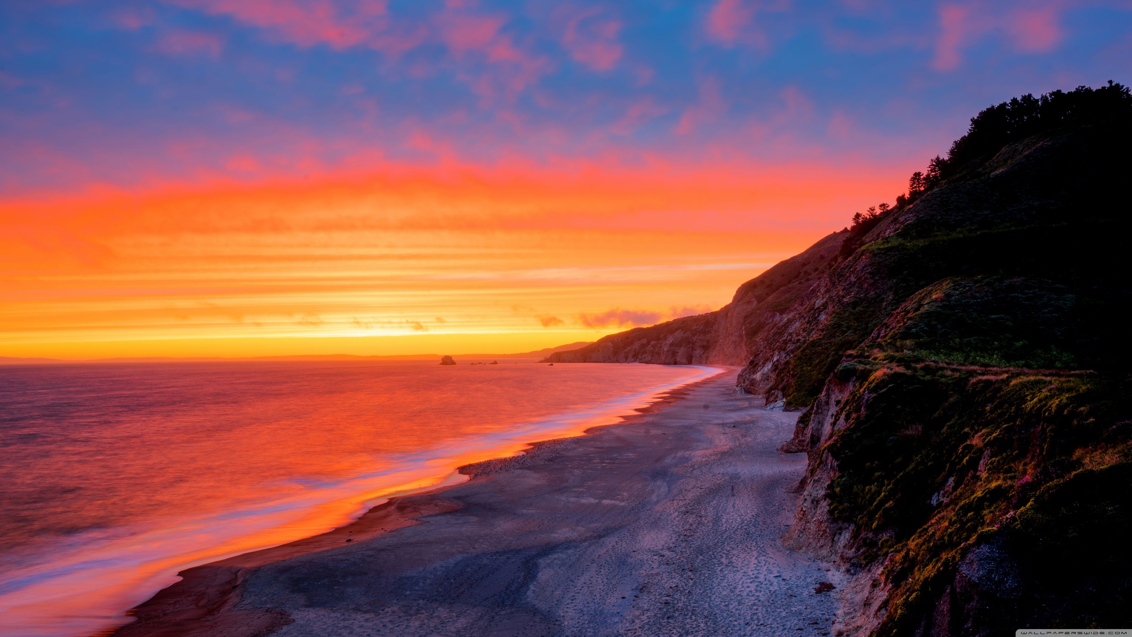 3840x2160 Sunset at California's Point Reyes National Seashore 4K UHD Wallpaper for UltraHD Desktop and TV : Widescreen and UltraWide Display : Smartphone and Tablet Devices