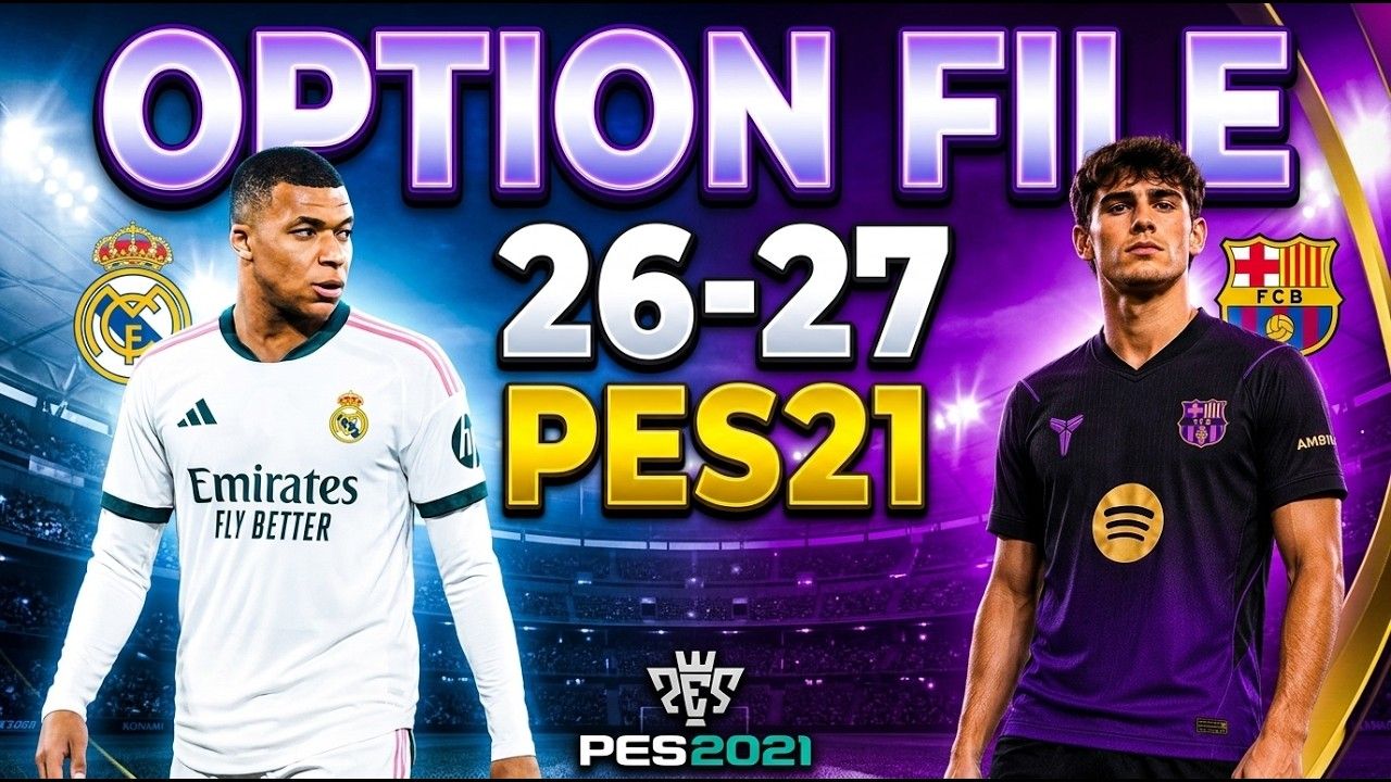 1280x720 PES 2021 2026 27 Season Option File For PS PS4 And PC