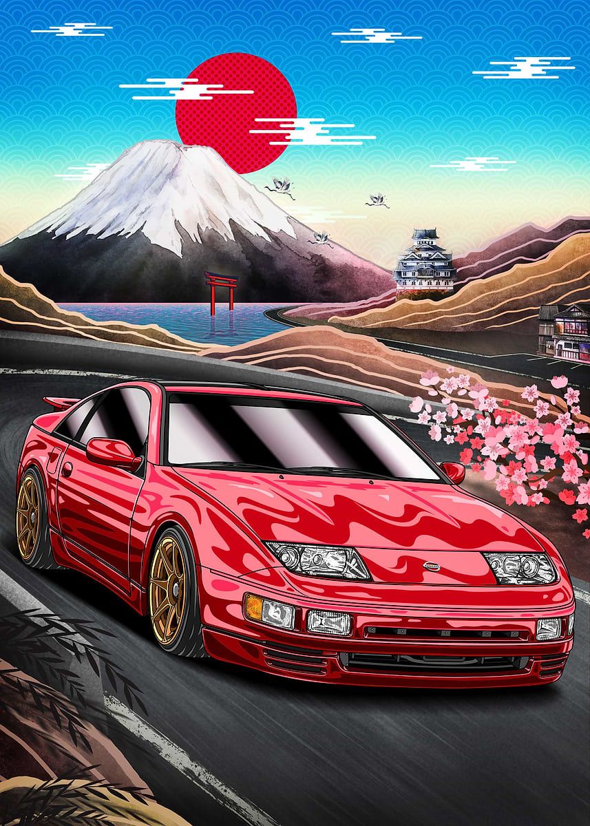 857x1200 Nippon Nissan 300ZX Z32' Poster, picture, metal print, paint