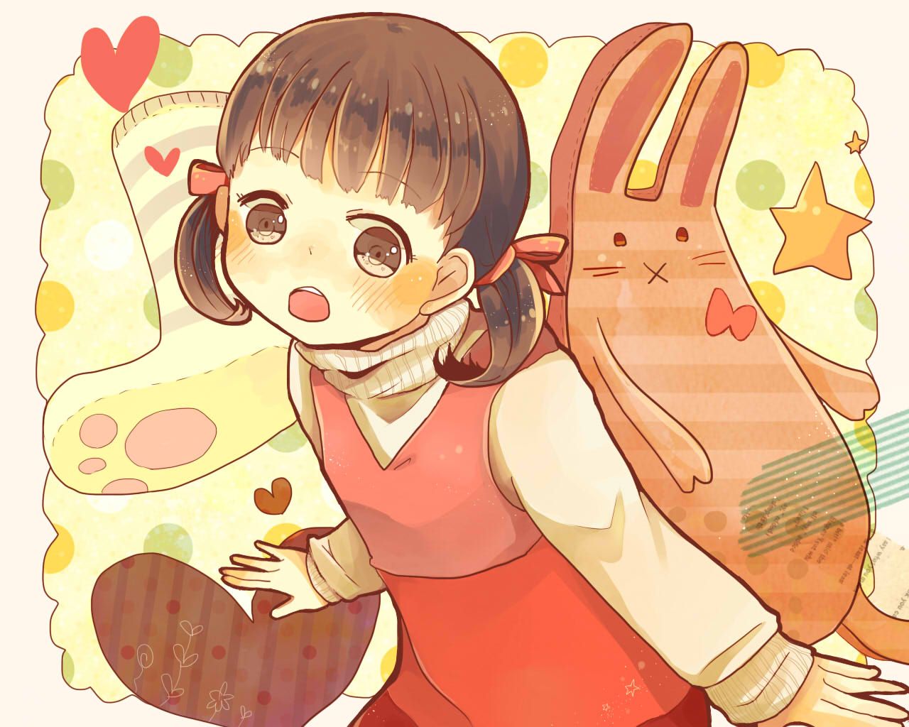 1280x1024 Doujima Nanako Megami Tensei: PERSONA 4 Anime Image Board