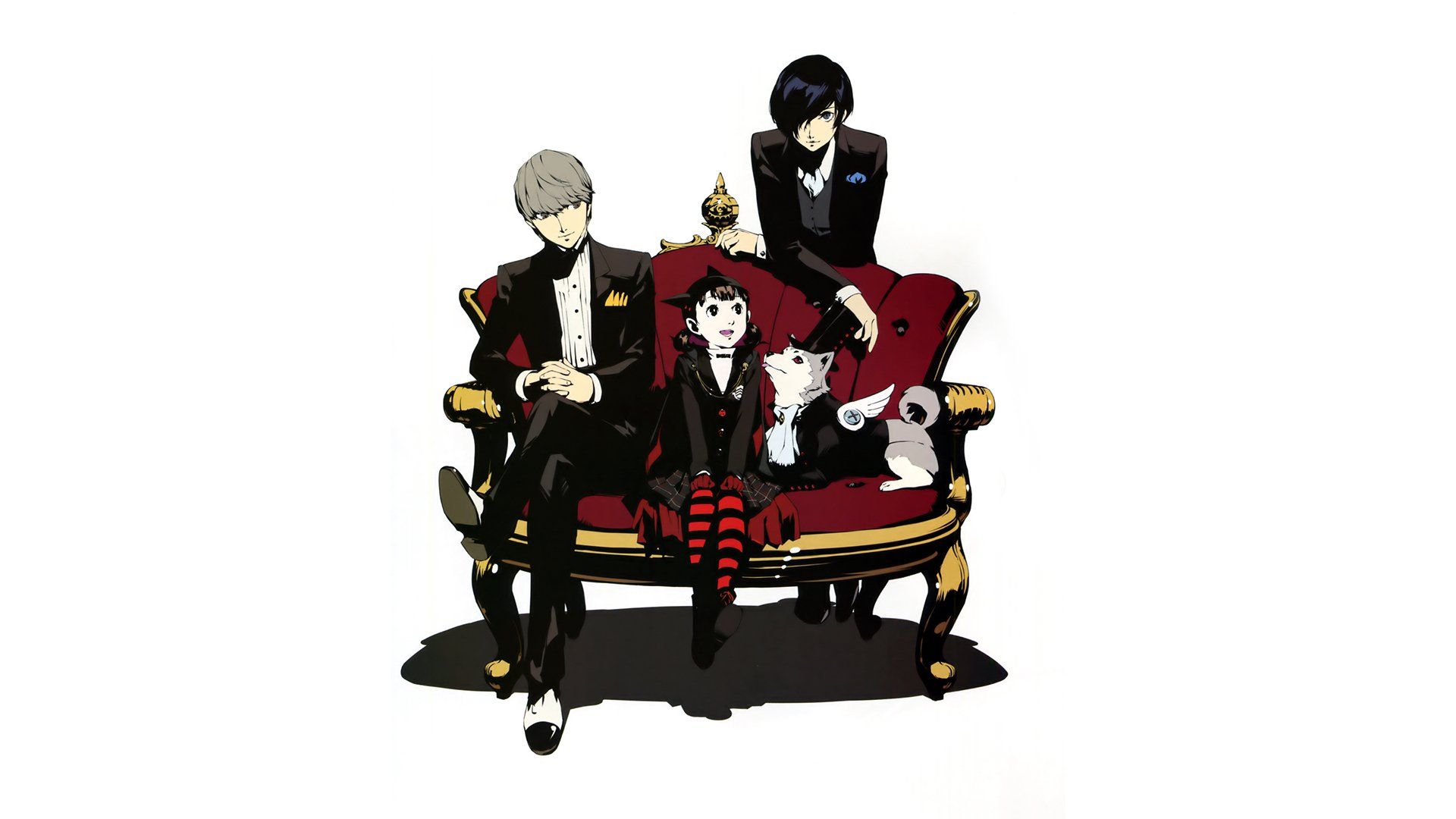 1920x1080 Persona Icon: Nanako, Yu, Minato & Koromaru HD Wallpaperx1080