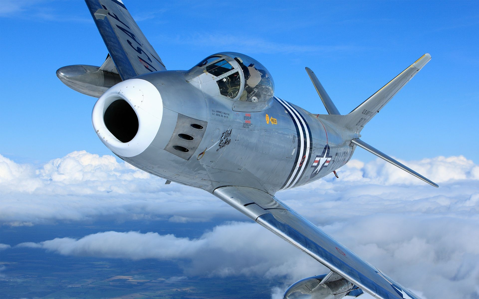 1920x1200 Wallpaper USAF, North American, F 86 Sabre, North American F 86А Sabre For Mobile And Desktop, Section авиация, Resolution 1920x1200