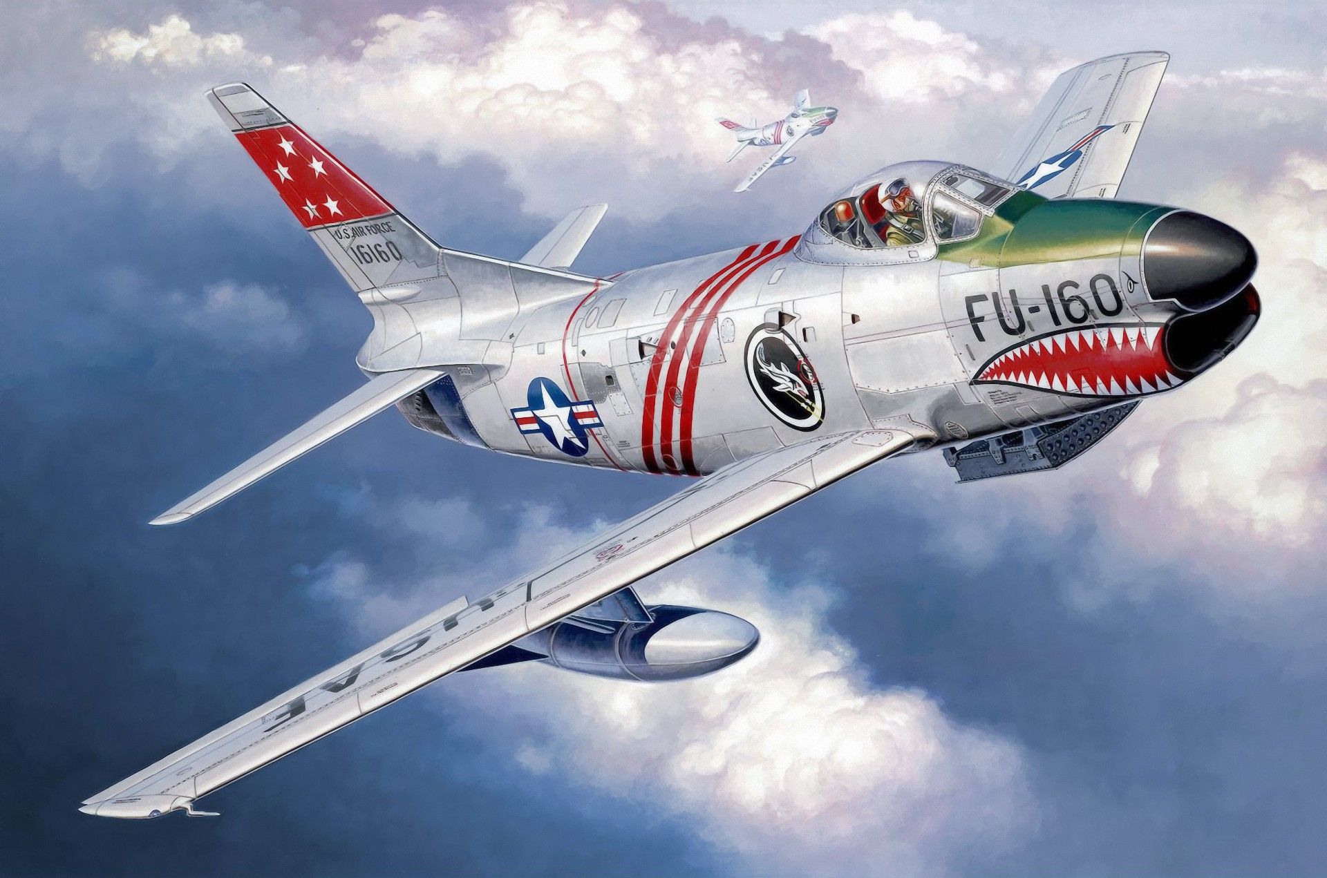 1920x1271 artwork, Military, F 86 D Sabre, Jet, Painting Wallpaper HD / Desktop and Mobile Background