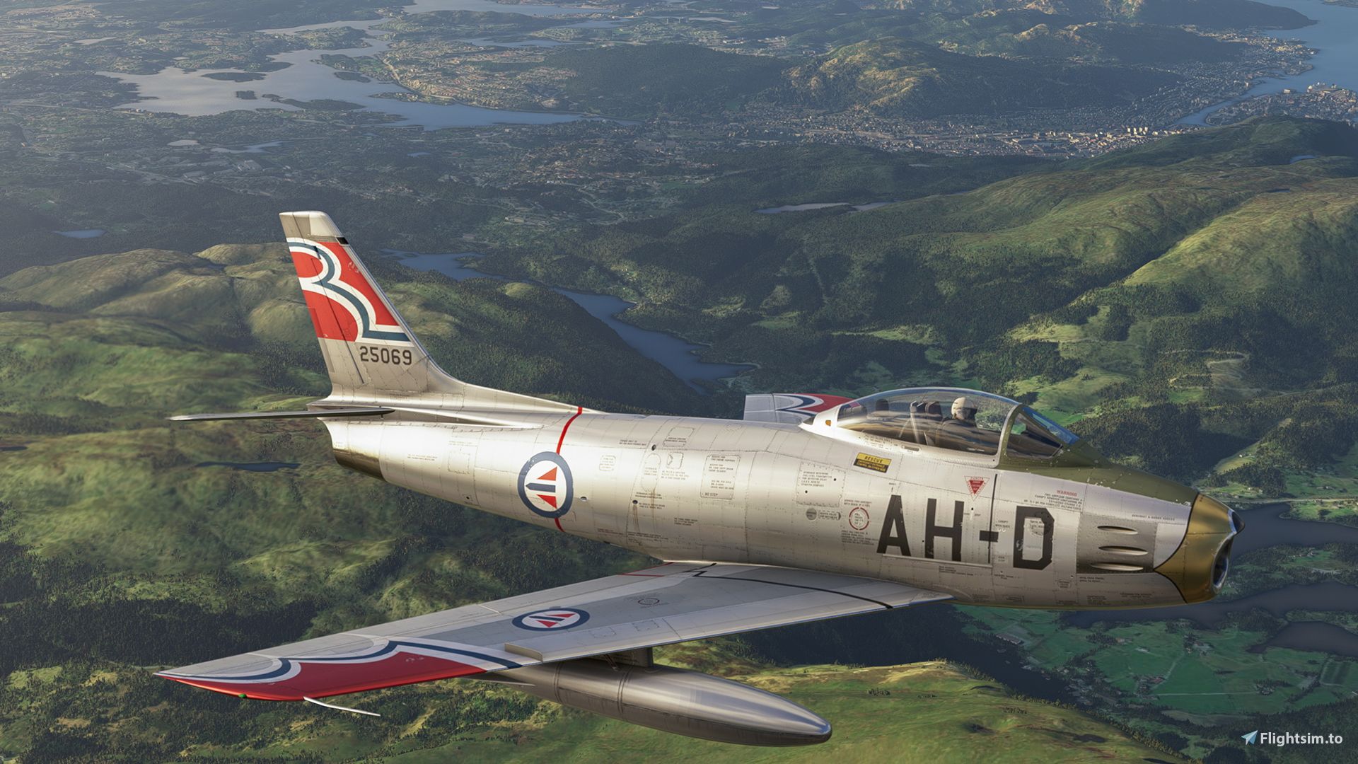 1920x1080 F 86 Sabre RNoAF AH D Liveries For MSFS