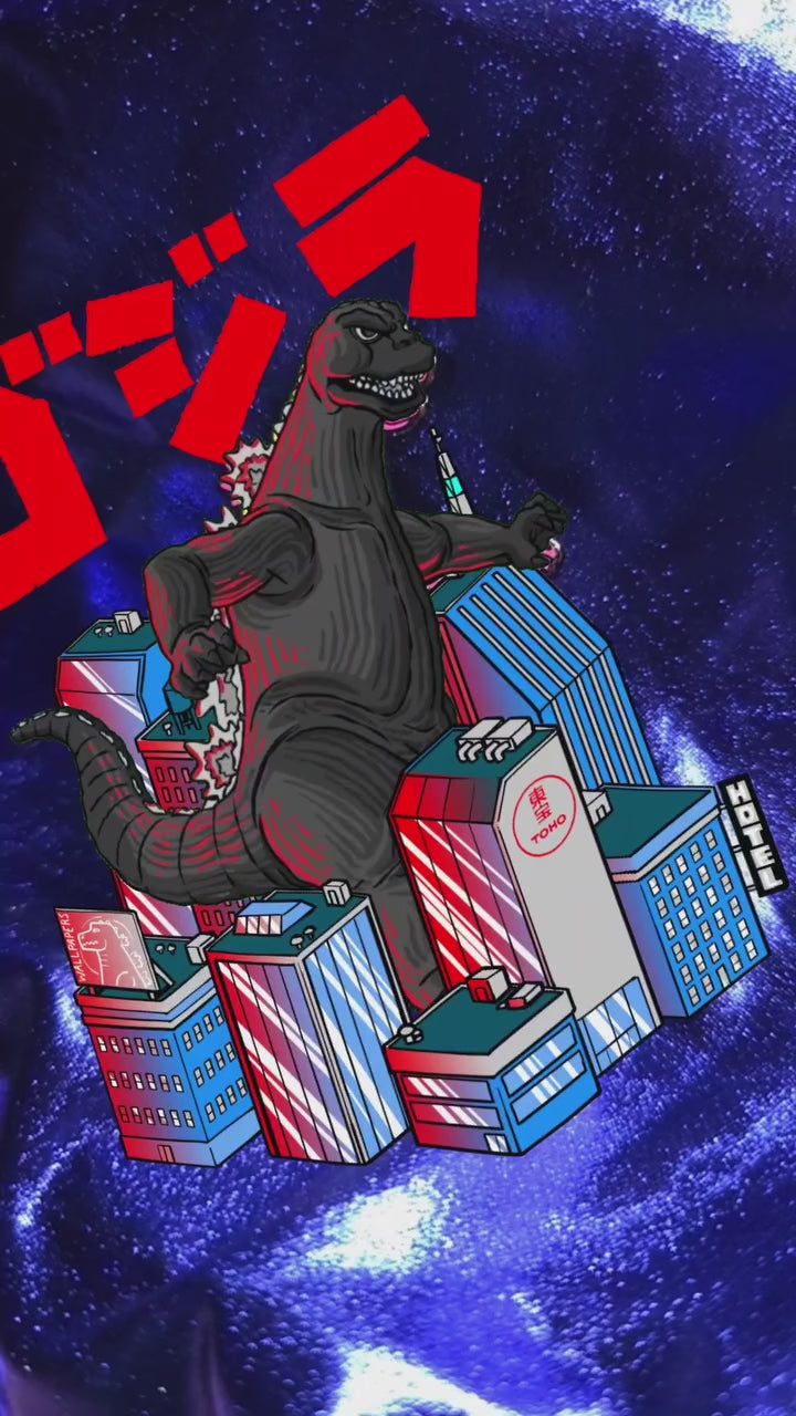 720x1280 Godzilla XL CMYK Edition AR Pin (Showa Era)