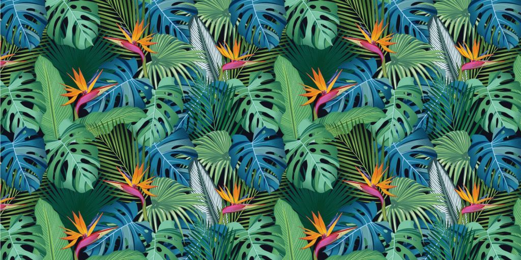 1024x512 Wallpaper with Green Patterns