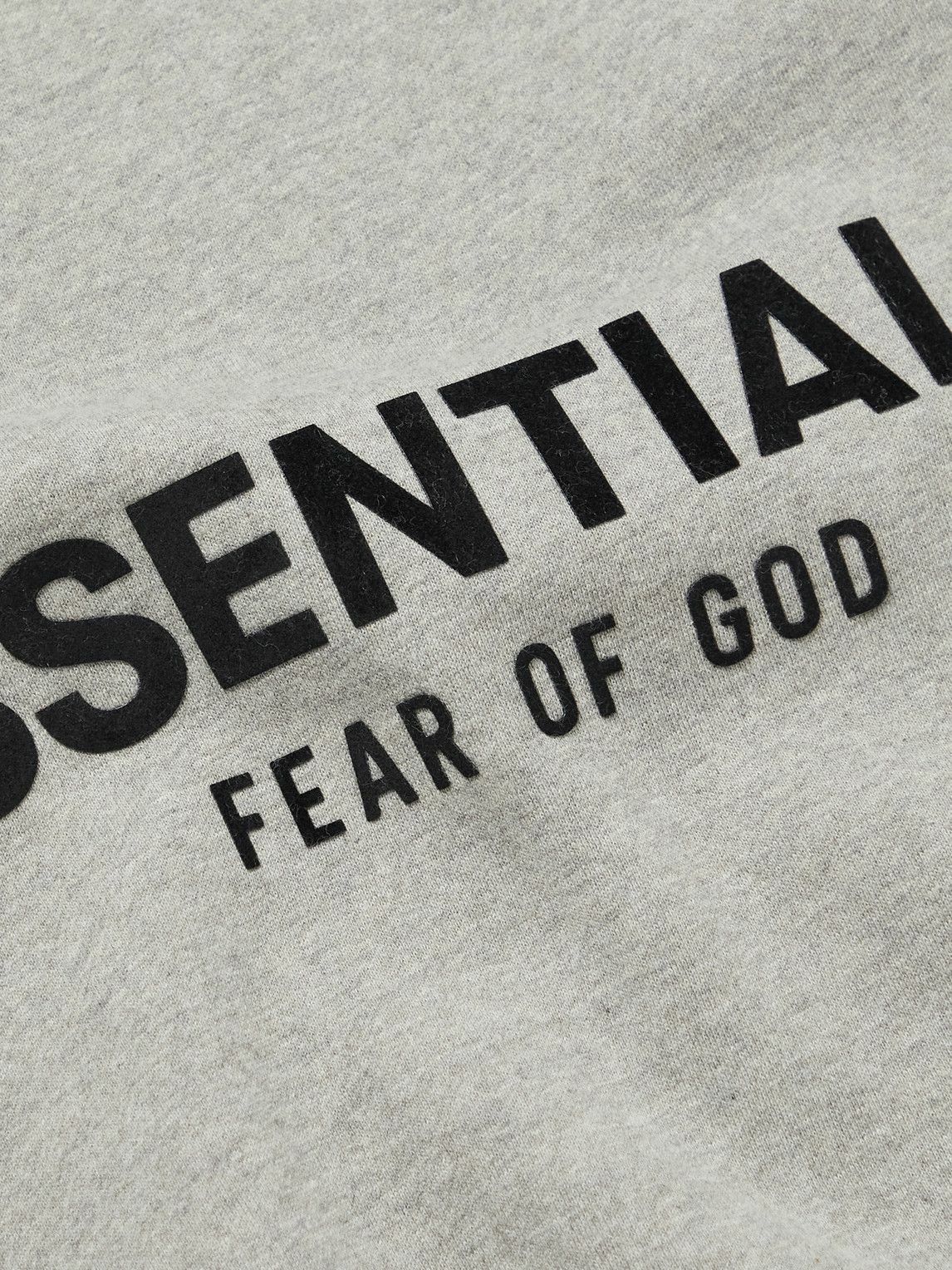 1146x1528 FEAR OF GOD ESSENTIALS Flocked Cotton Blend Jersey Sweatshirt Fear Of God Essentials