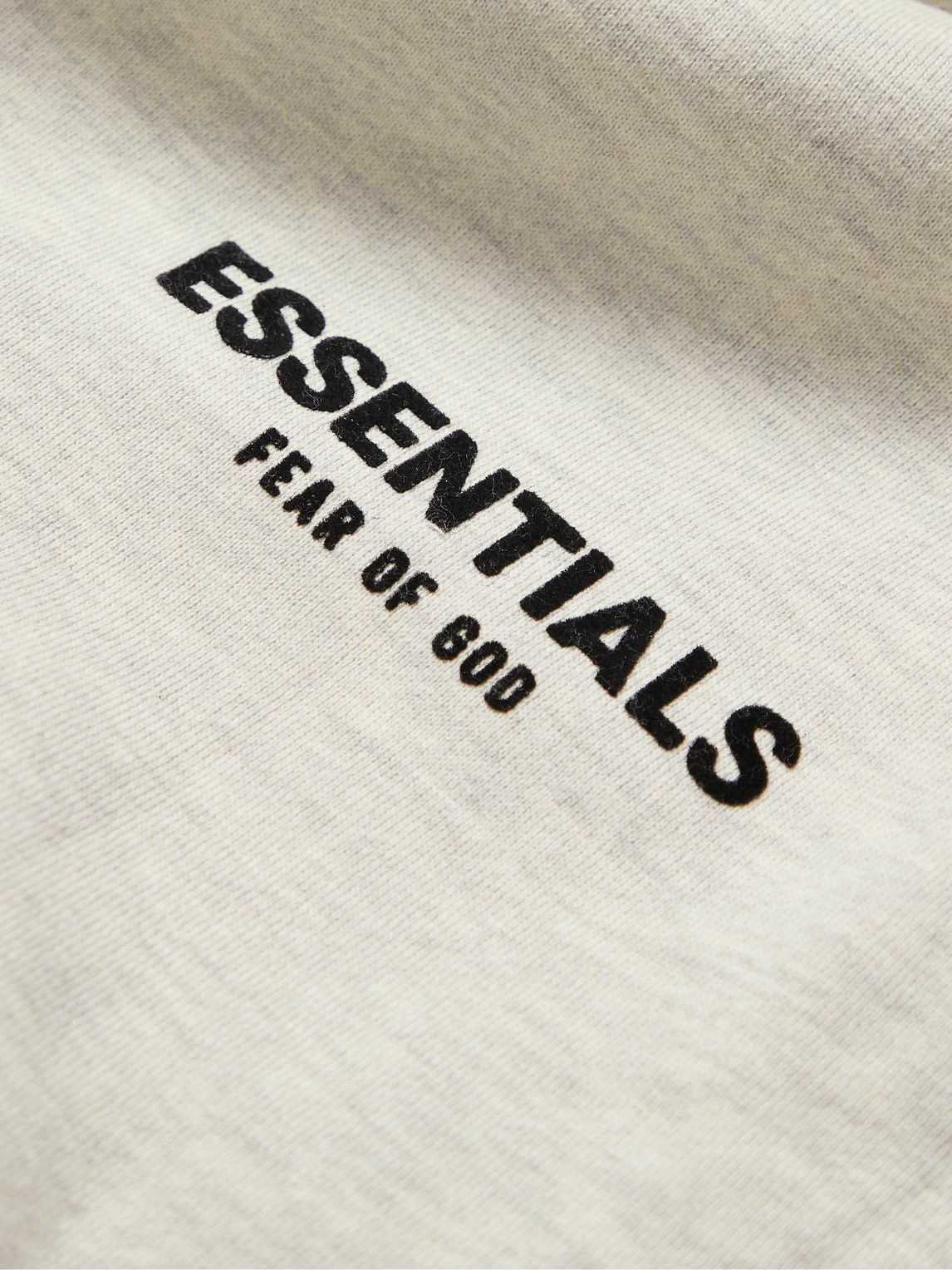 1146x1528 Fear Of God Essentials Kids Flocked Cotton Blend Jersey Hoodie Fear Of God