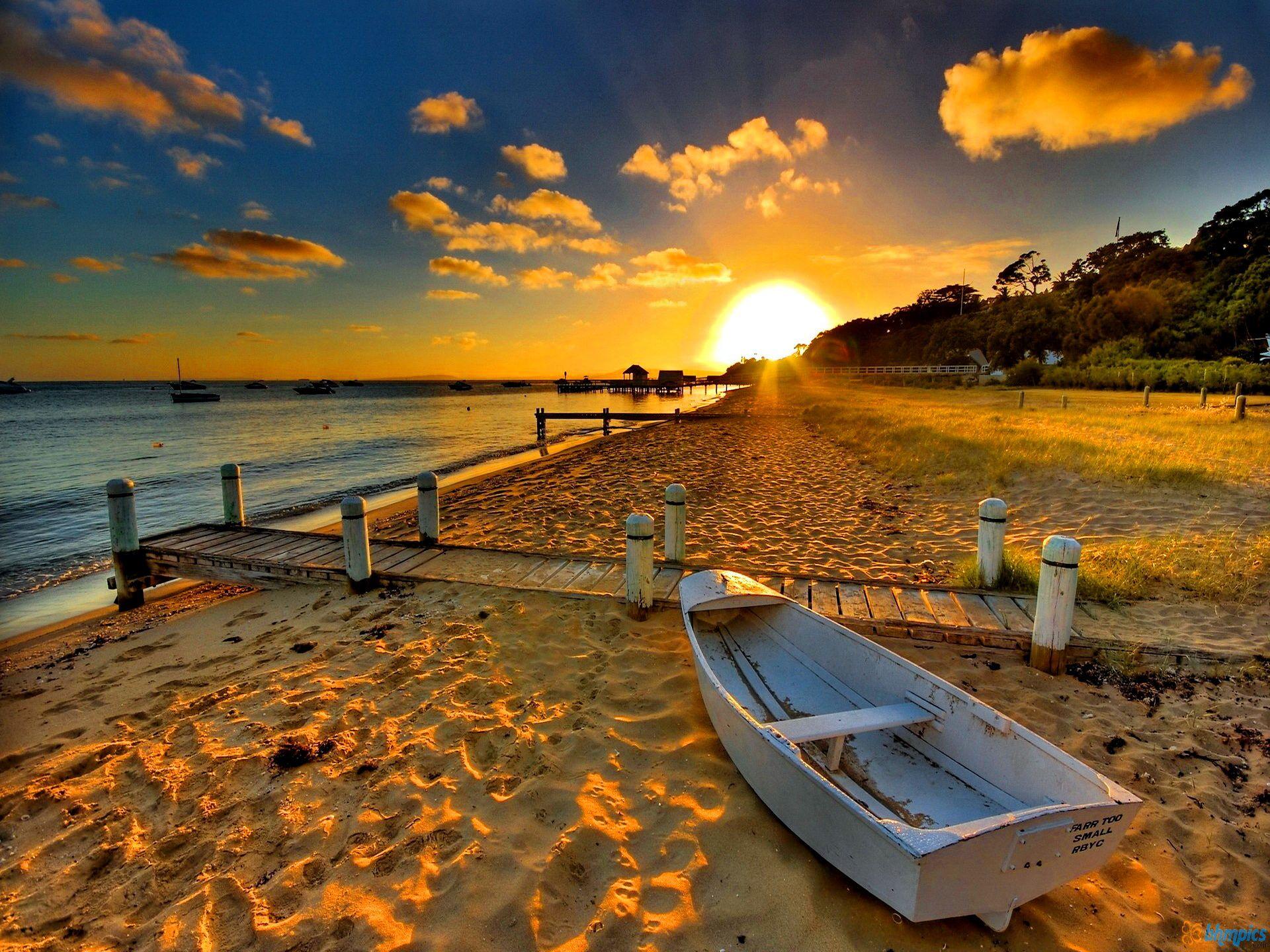 1920x1440 Beach Sunset Wallpaper High Definition Wallpaper