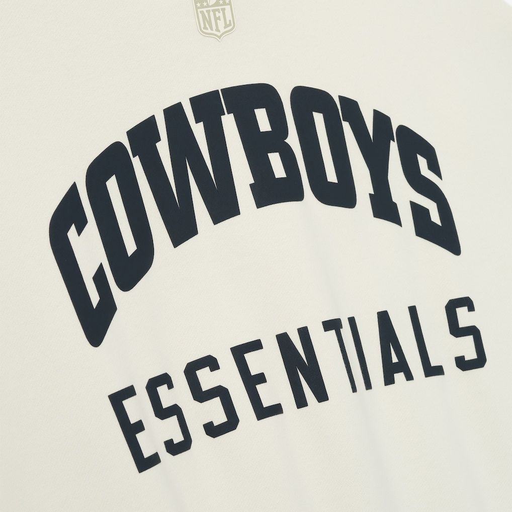 1018x1018 Unisex Fear Of God X NFL Cream Heather Gray Dallas Cowboys Sport Hoodie