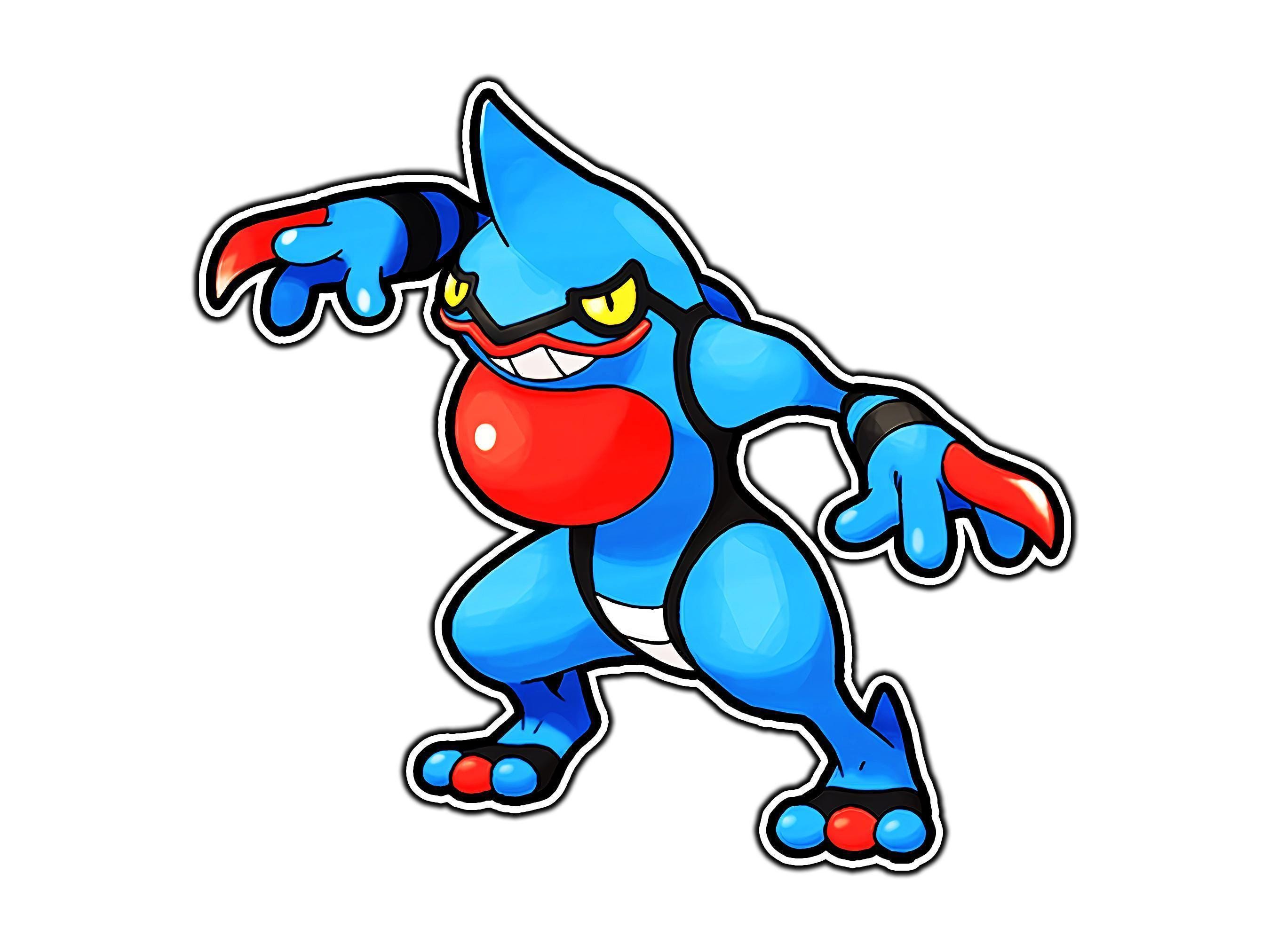 2700x2025 Toxicroak Cute Anime Sticker. Waterproof Vinyl Decal for Laptop, Water Bottle, Car, Gamer Gift