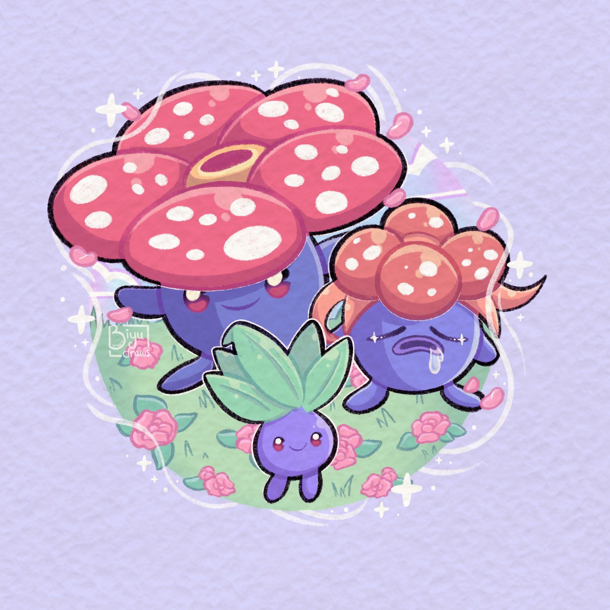2048x2048 ♡ biyu ♡ on X: [ pokemon ] oddish evolution