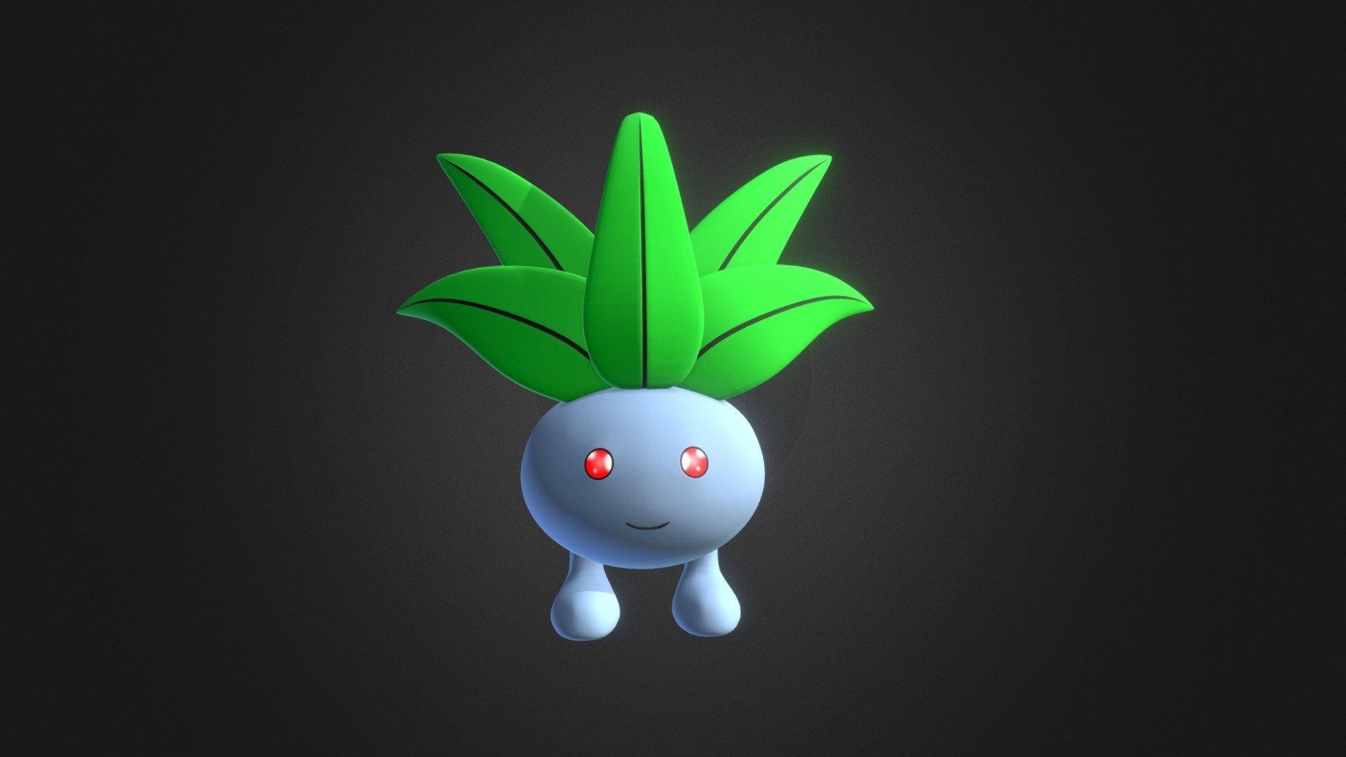1920x1080 Oddish Pokemon Free 3D model by rikelmyso7 [928adc6]