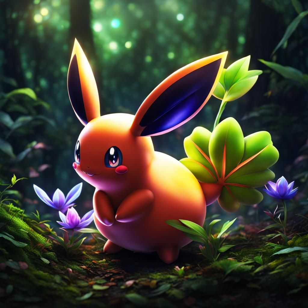 1024x1024 Oddachu (Pikachu and Oddish Cross) Pokemon