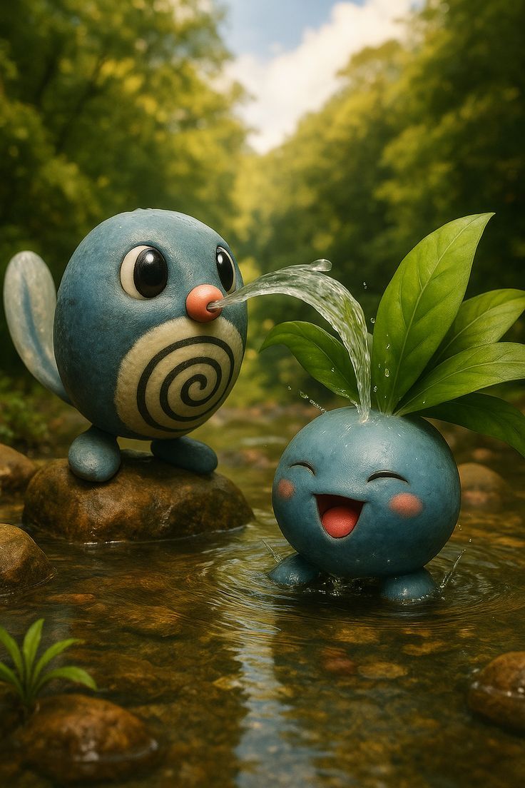 736x1104 Poliwag and Oddish