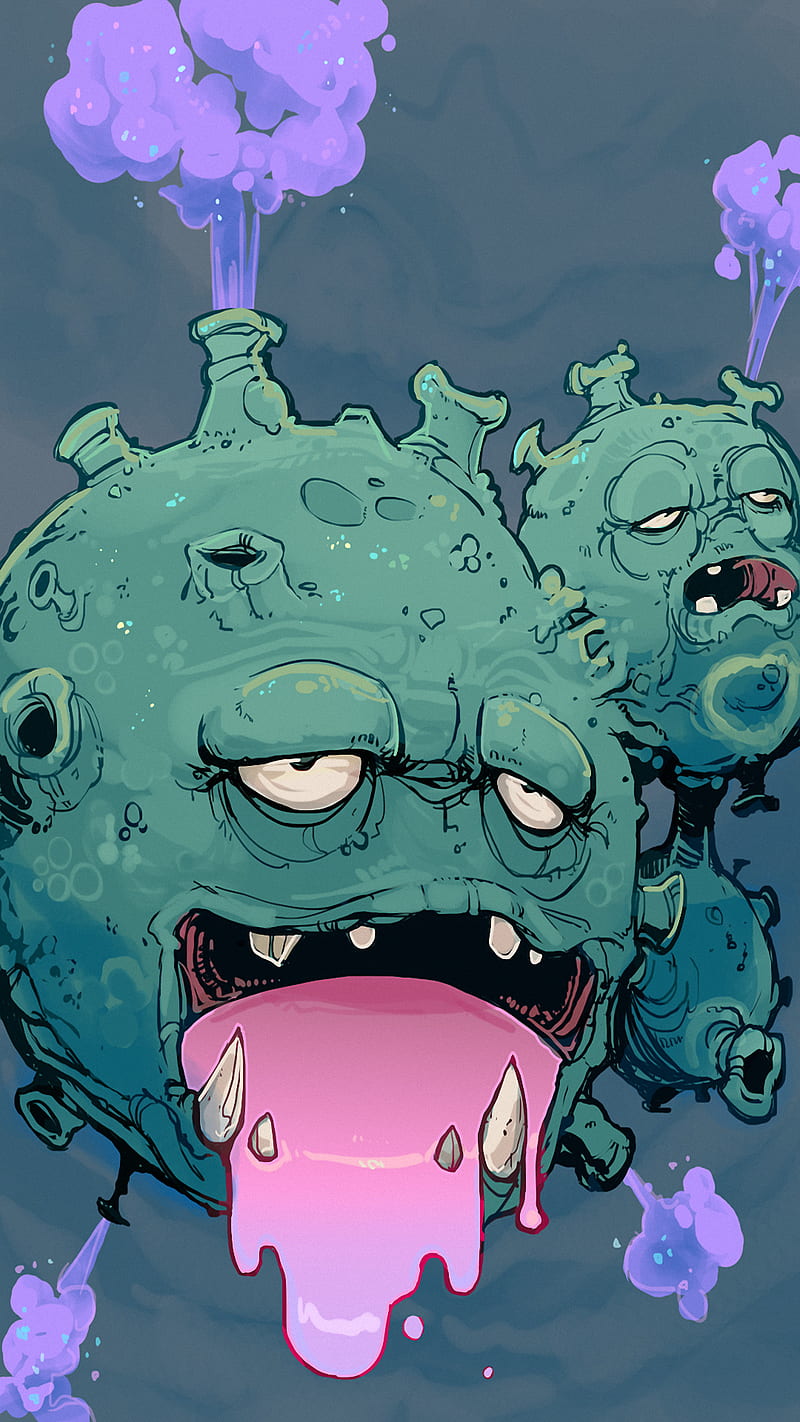 800x1422 Shiny Weezing poke, bummerdude, poison, pokemon, HD phone wallpaper