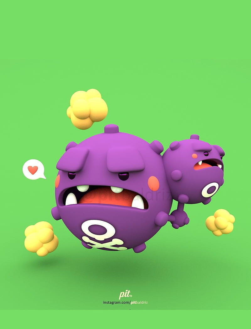 800x1050 Kanto weezing, fairy, poison, pokemon, HD phone wallpaper