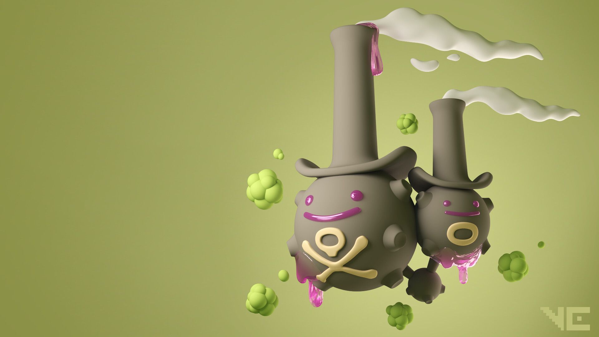 1920x1080 Weezing Dittomorph