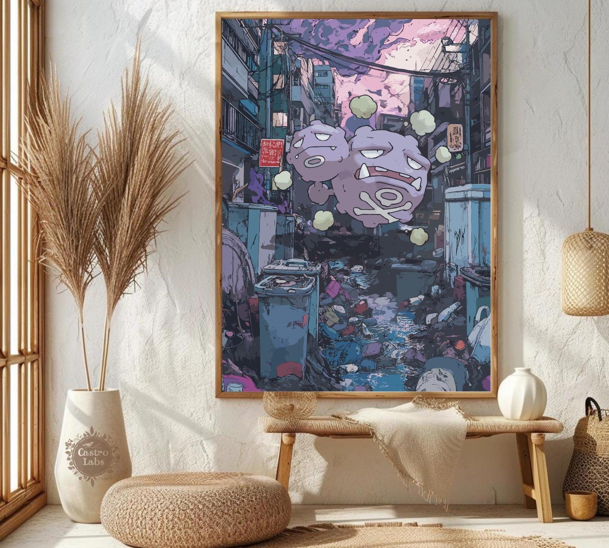 1946x1751 Weezing Pokemon Poster Room Decor Pokemon Art