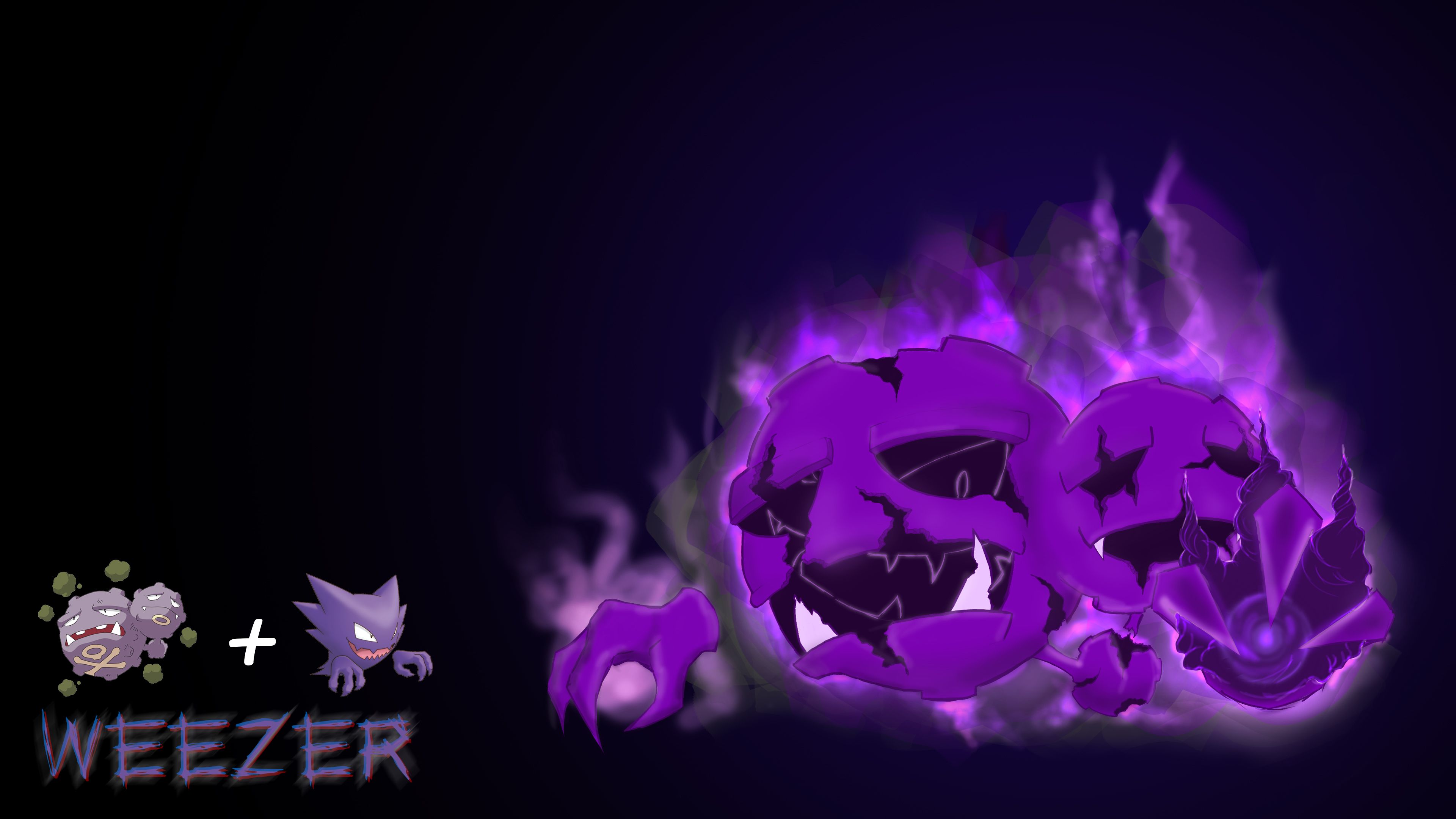 3840x2160 Weezing + Haunter = Weezer. pokemashupchallenge by creativecornerone on Newgrounds