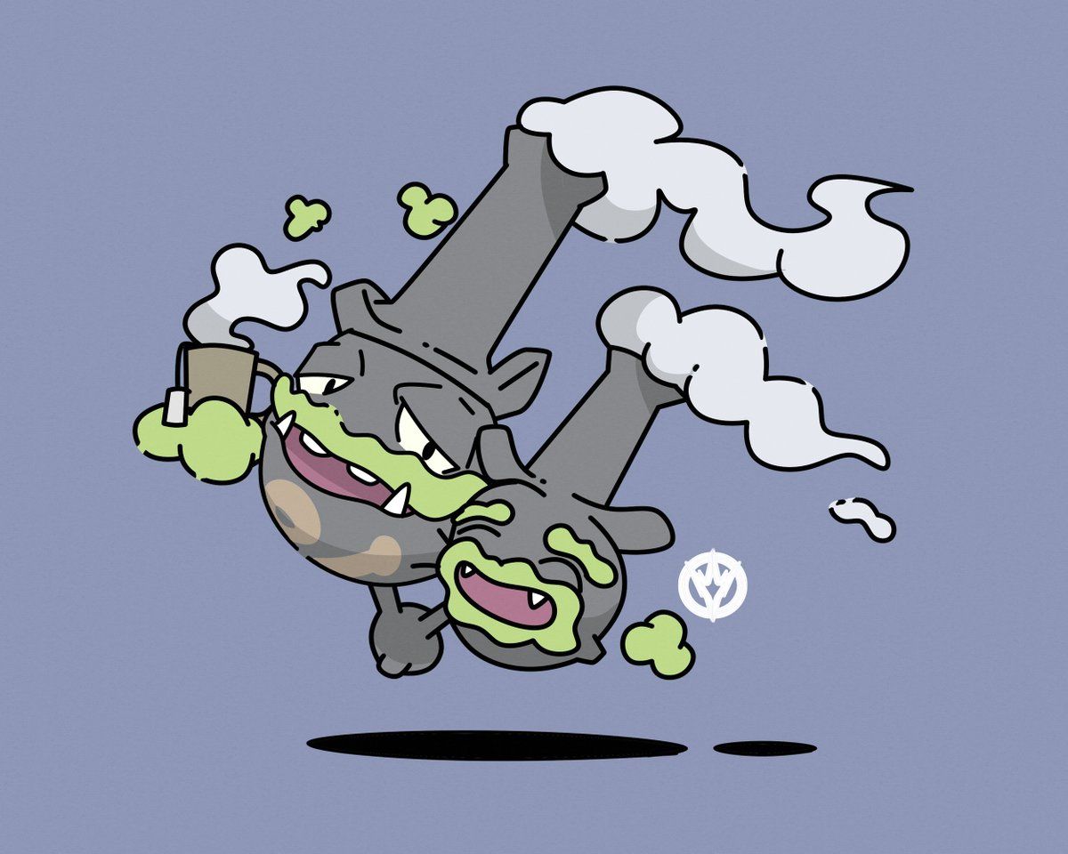 1200x960 JamesTurner_42 + Galarian Weezing with a cup of tea