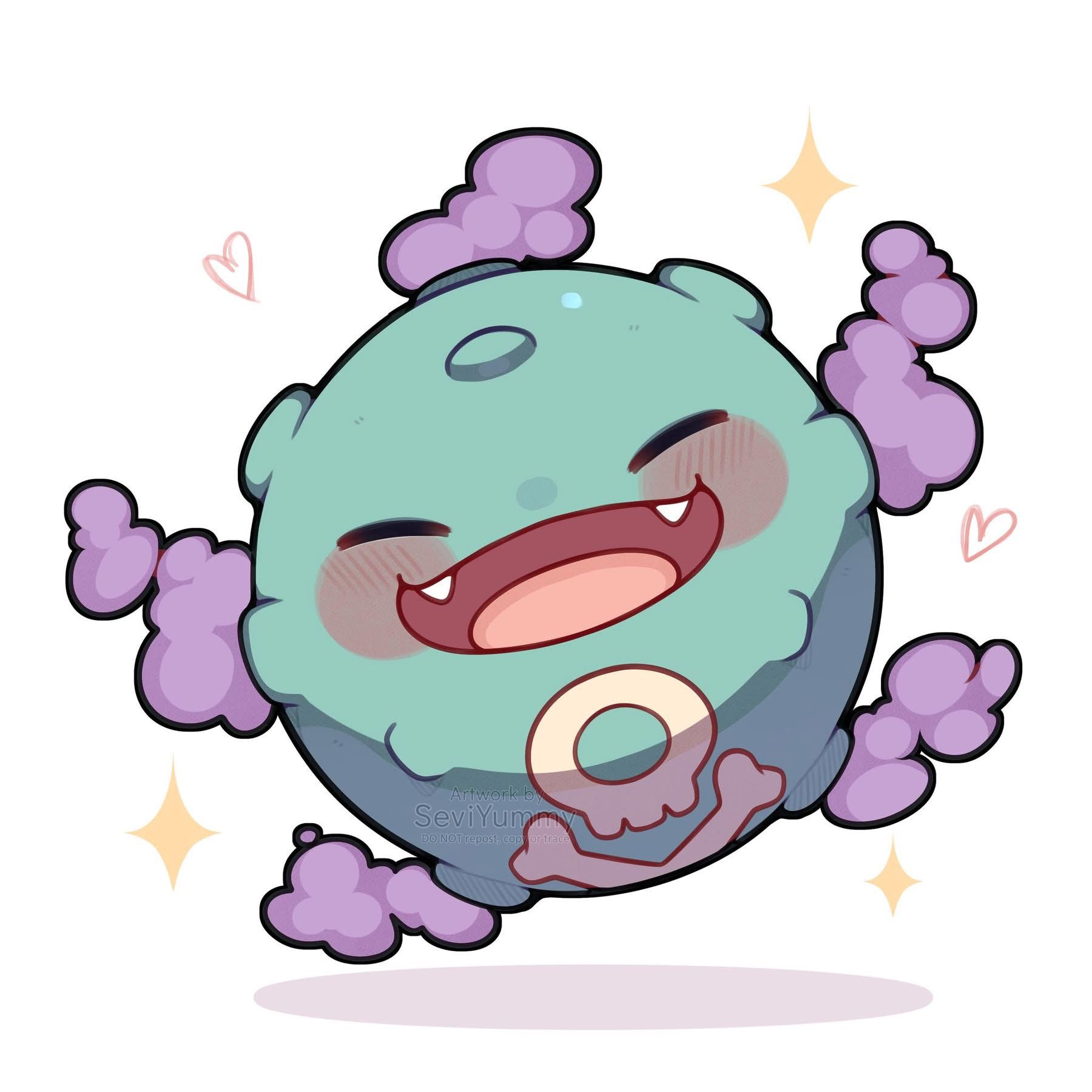 1800x1800 Koffing Pokemon Art