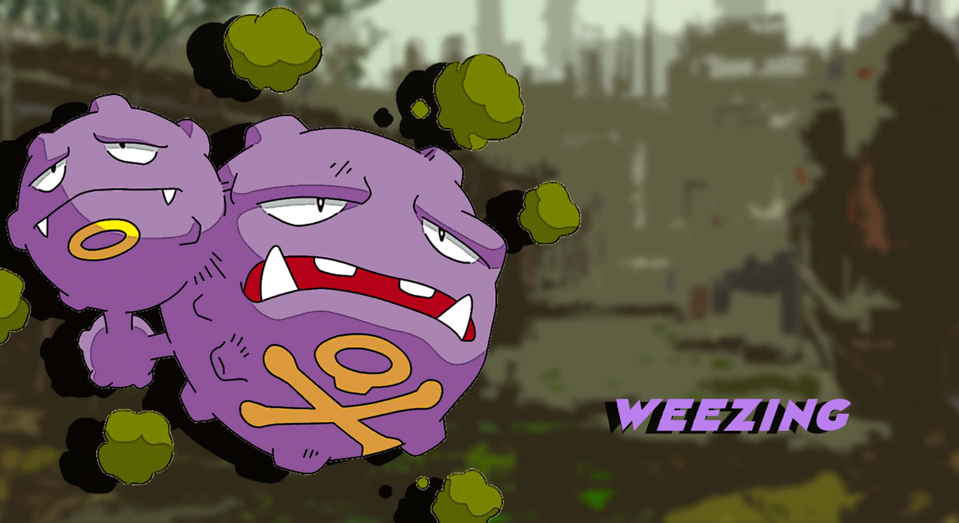 1920x1047 Weezing Wallpaper