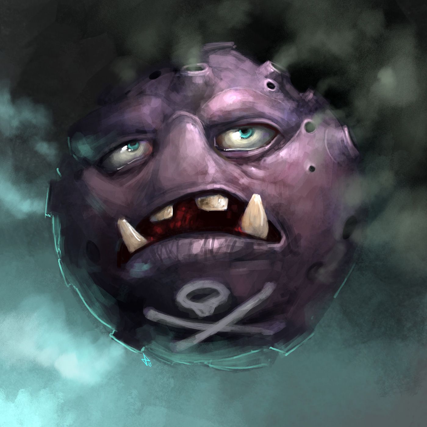 1400x1400 Koffing with smoke coming out of this geysers (4). Image - Behance