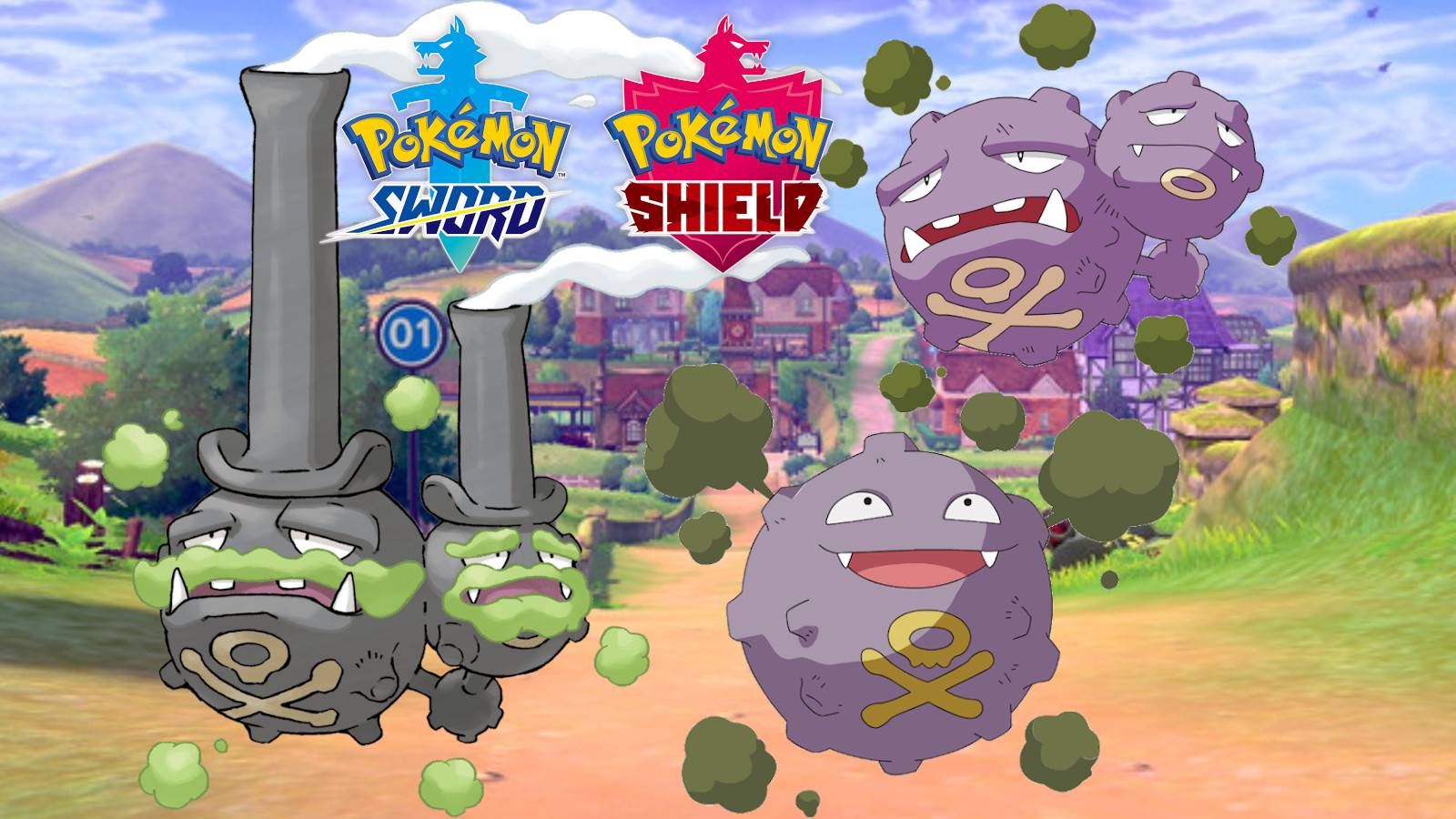 1600x900 Pokémon Sword & Shield: How To Find & Evolve Koffing Into Weezing and Galarian Weezing