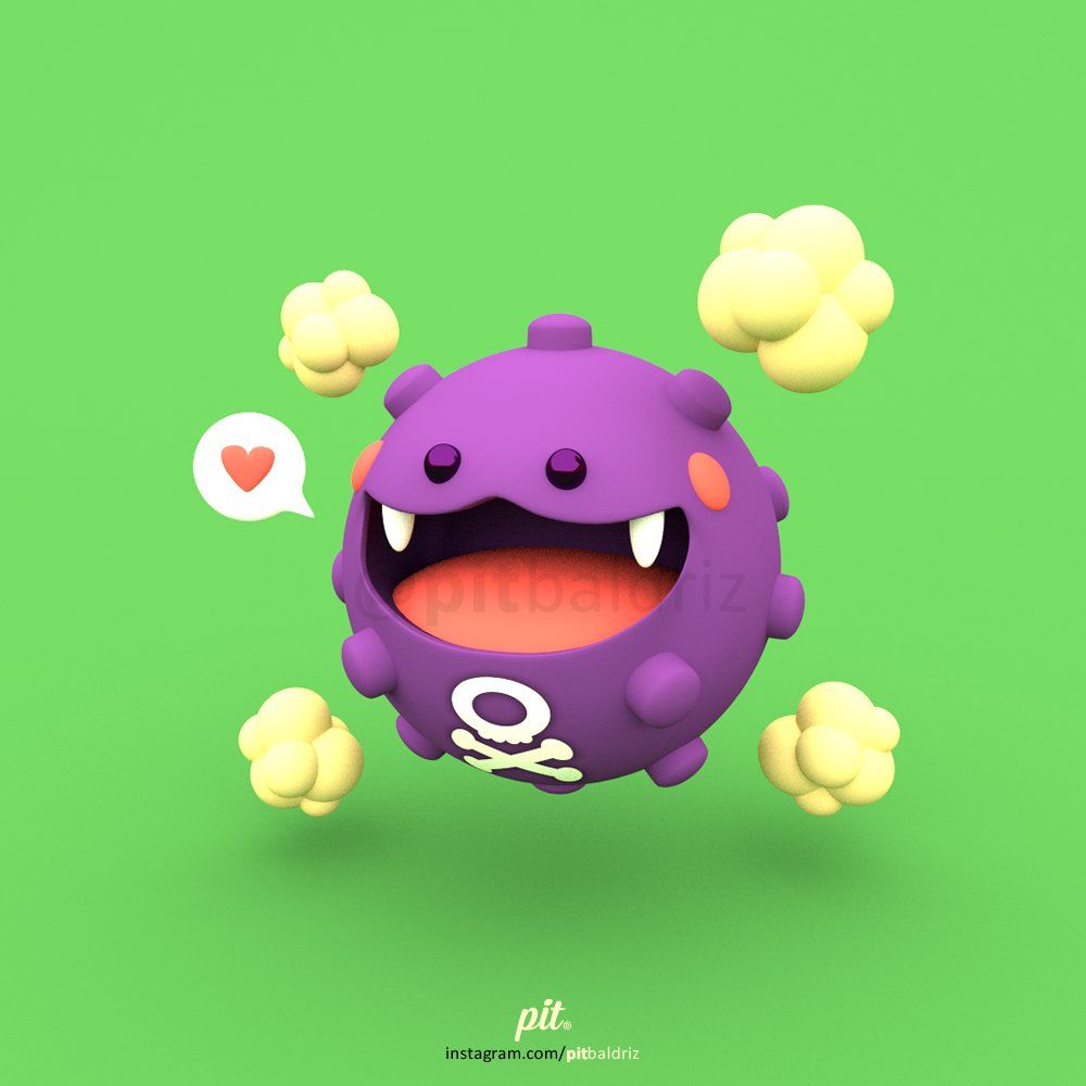 1000x1000 The new Galarian #Weezing is so much fun I couldn´t resist revamping my old model. I only hope #Koffing also gets a galarian form. should be the whole evolution line!