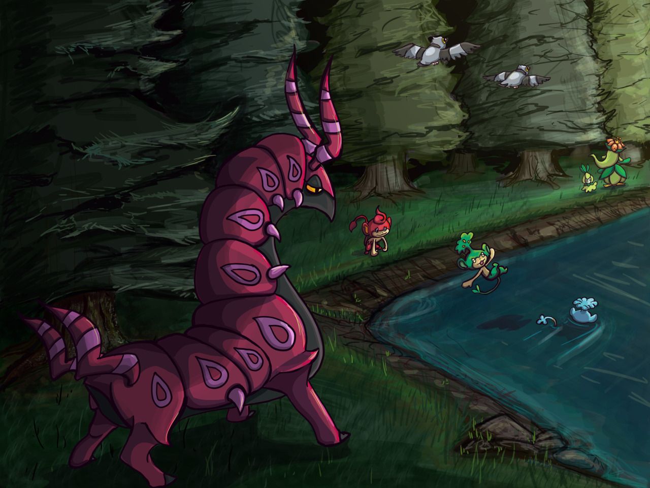 1280x960 6! Favorite Bug Type Pokémon Scolipede. Back When I Nicknamed Her, Fairy Type Pokémon Didn't Exist So.my Bug Poison Type Is