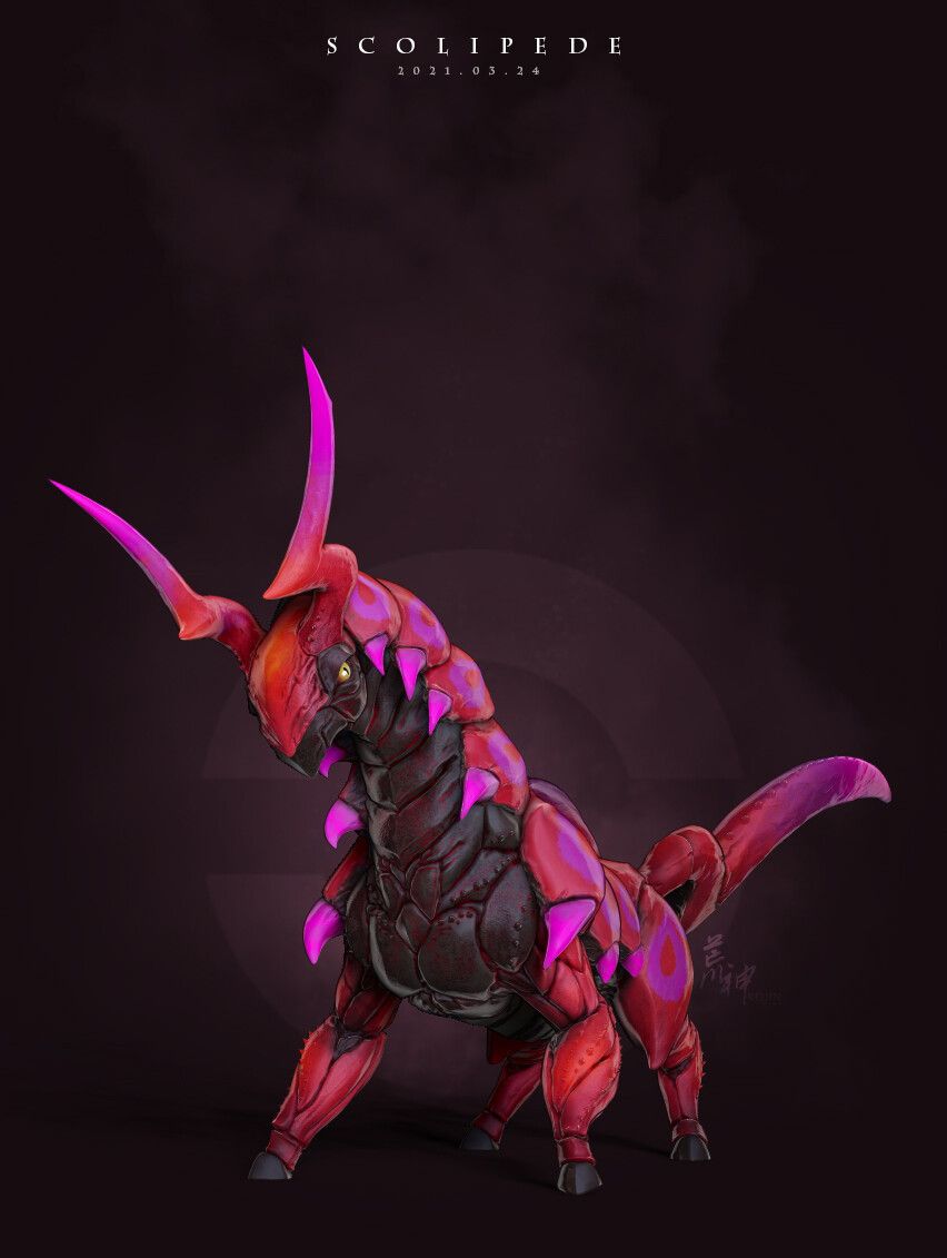 852x1131 TingHan Wu - 《寶可夢》蜈蚣王《Pokemon》Scolipede