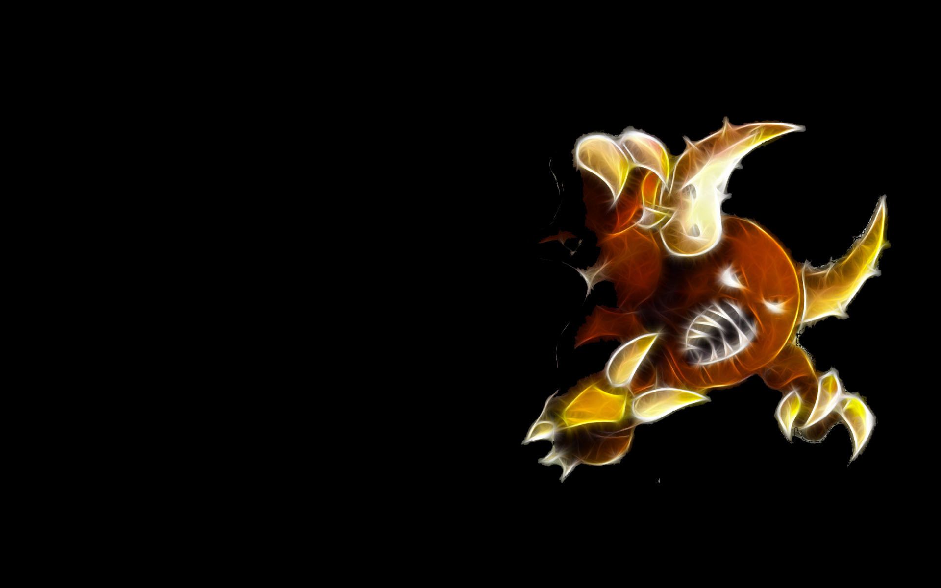 1920x1200 Wallpaper pinsir, mandible, pincer, neon lines, claws, horns, horns, pokemon for mobile and desktop, section минимализм, resolution 1920x1200