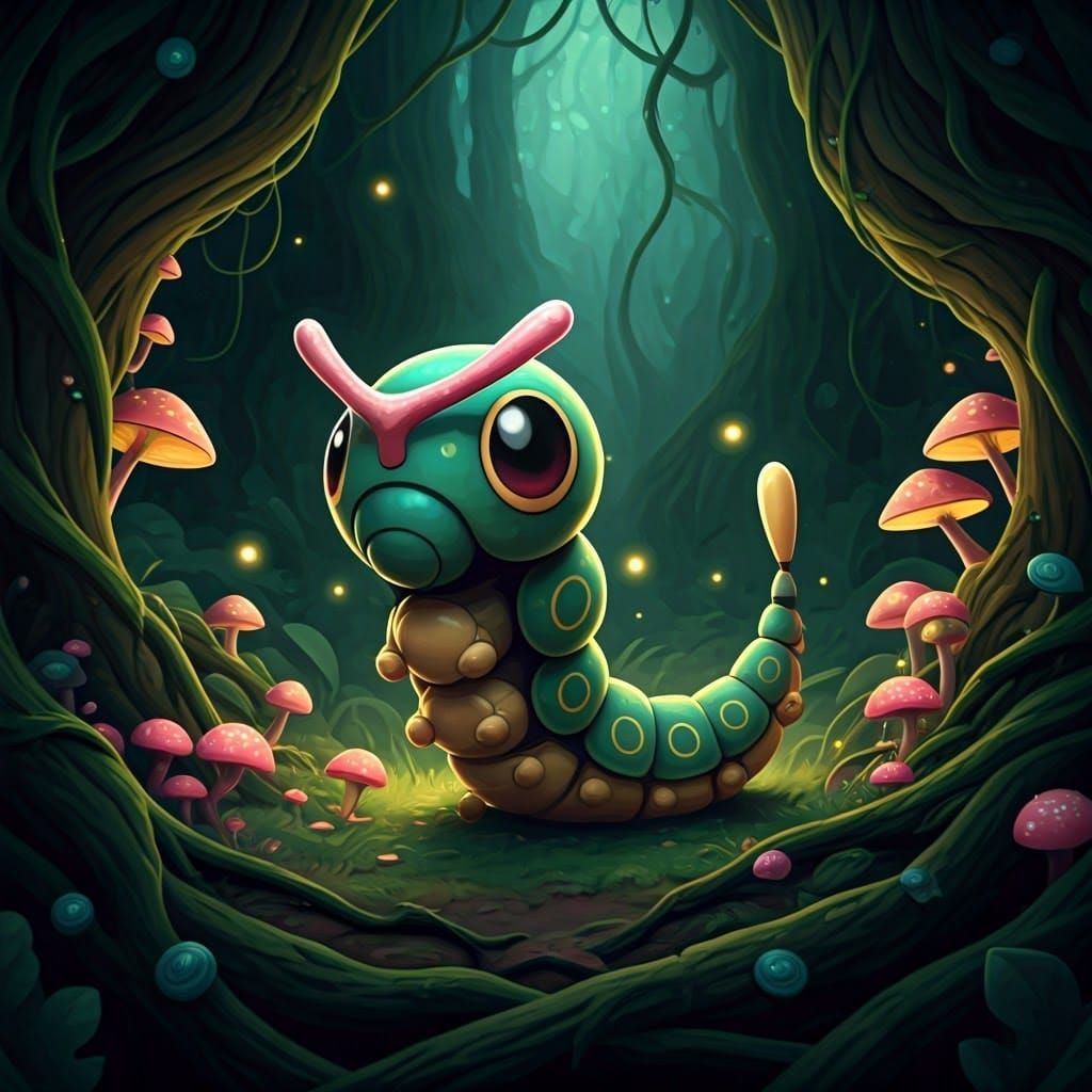 1024x1024 Pokedex : Caterpie: The Worm Pokemon